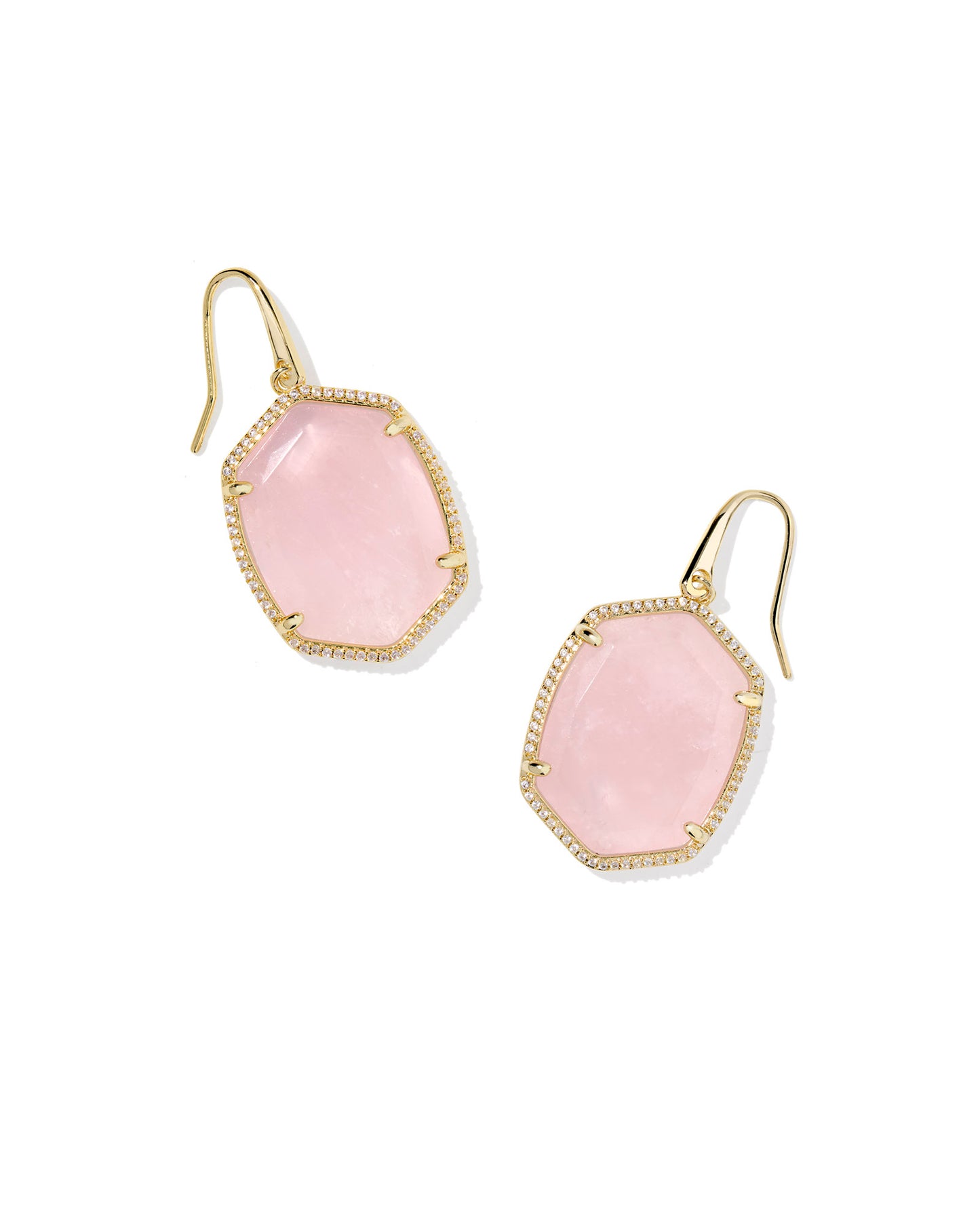 Daphne Pave Frame Drop Earrings - KS
