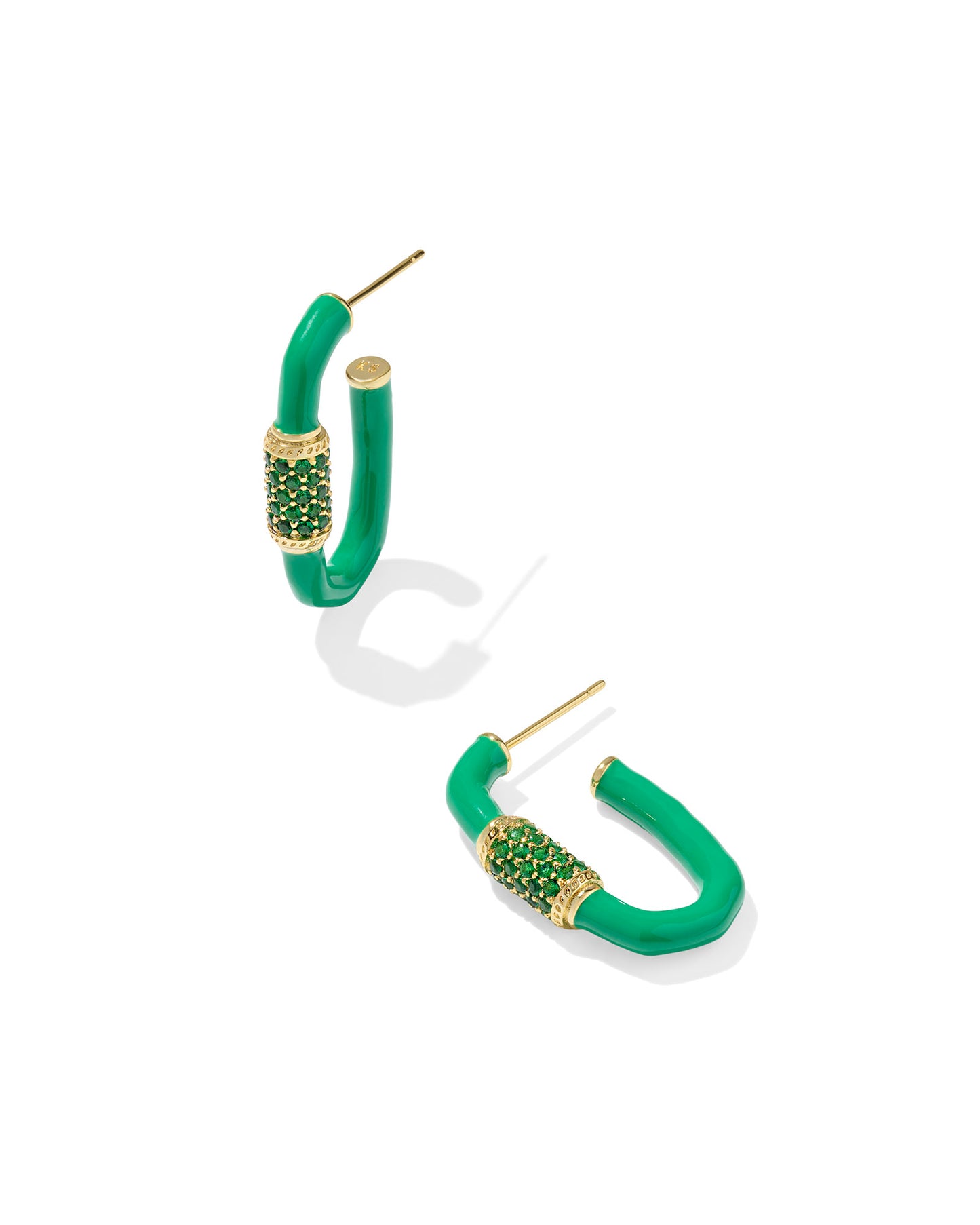 Emery Enamel Hoop Earrings - KS
