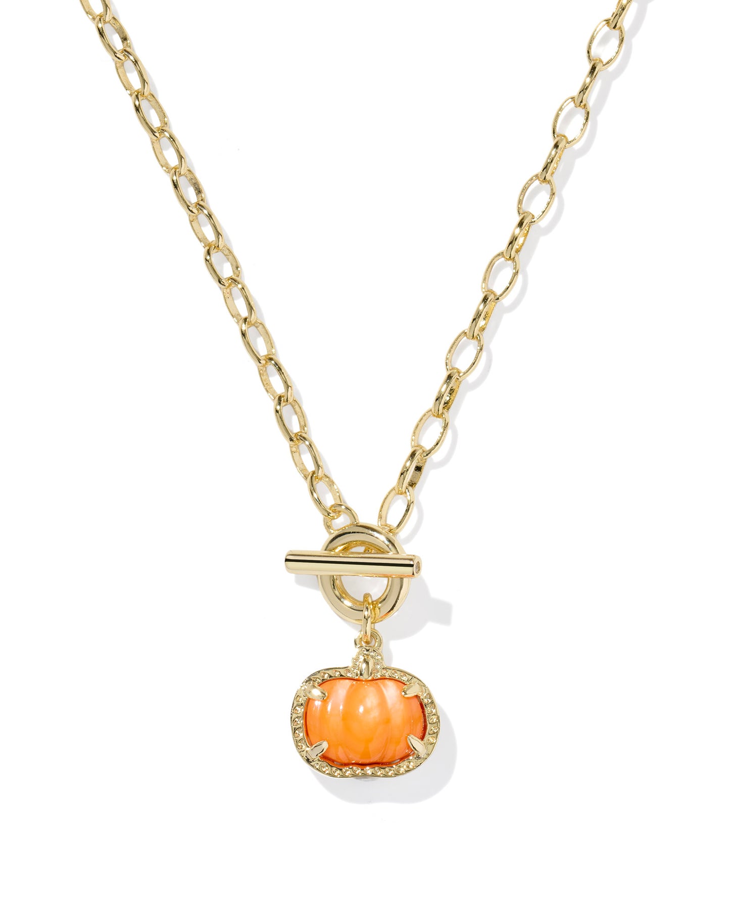 Pumpkin Link Chain Necklace - KS