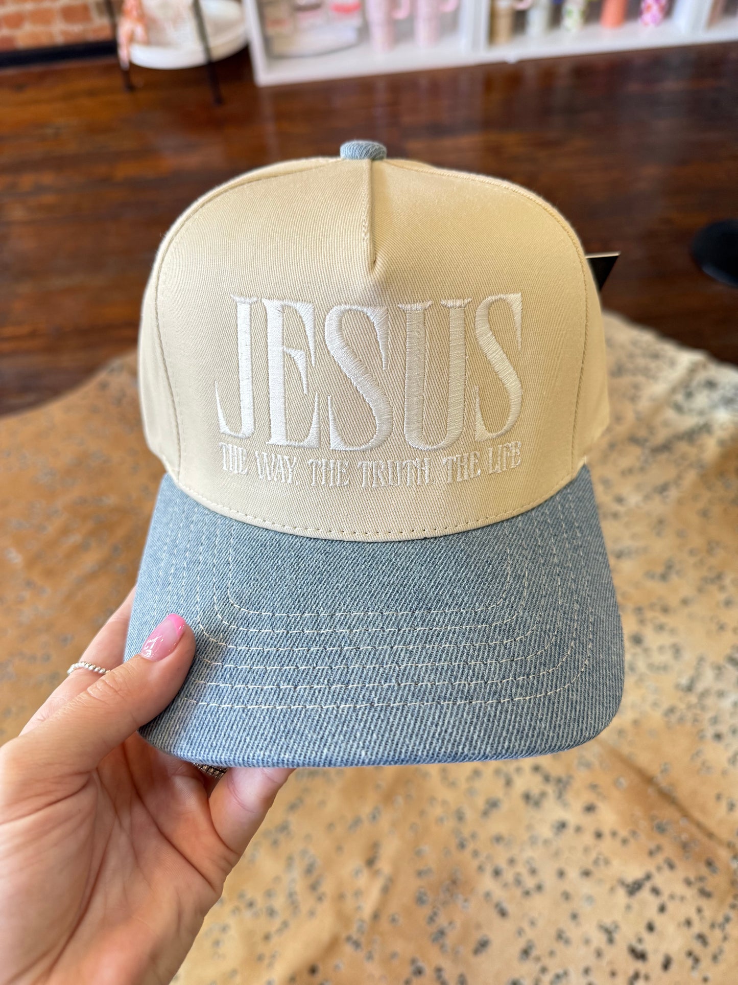 Jesus Typography Trucker Hat