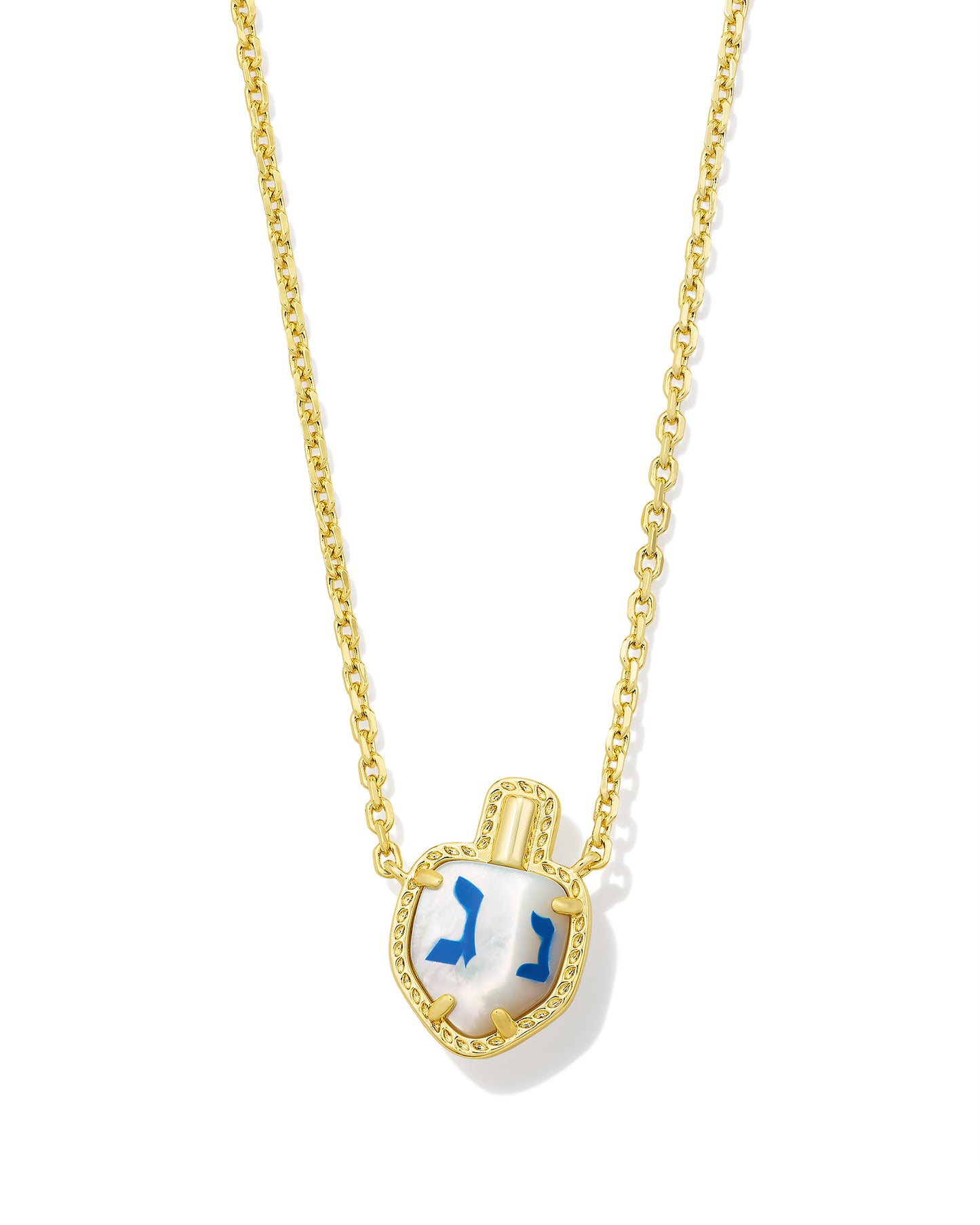 Dreidel Short Pendant Necklace - KS