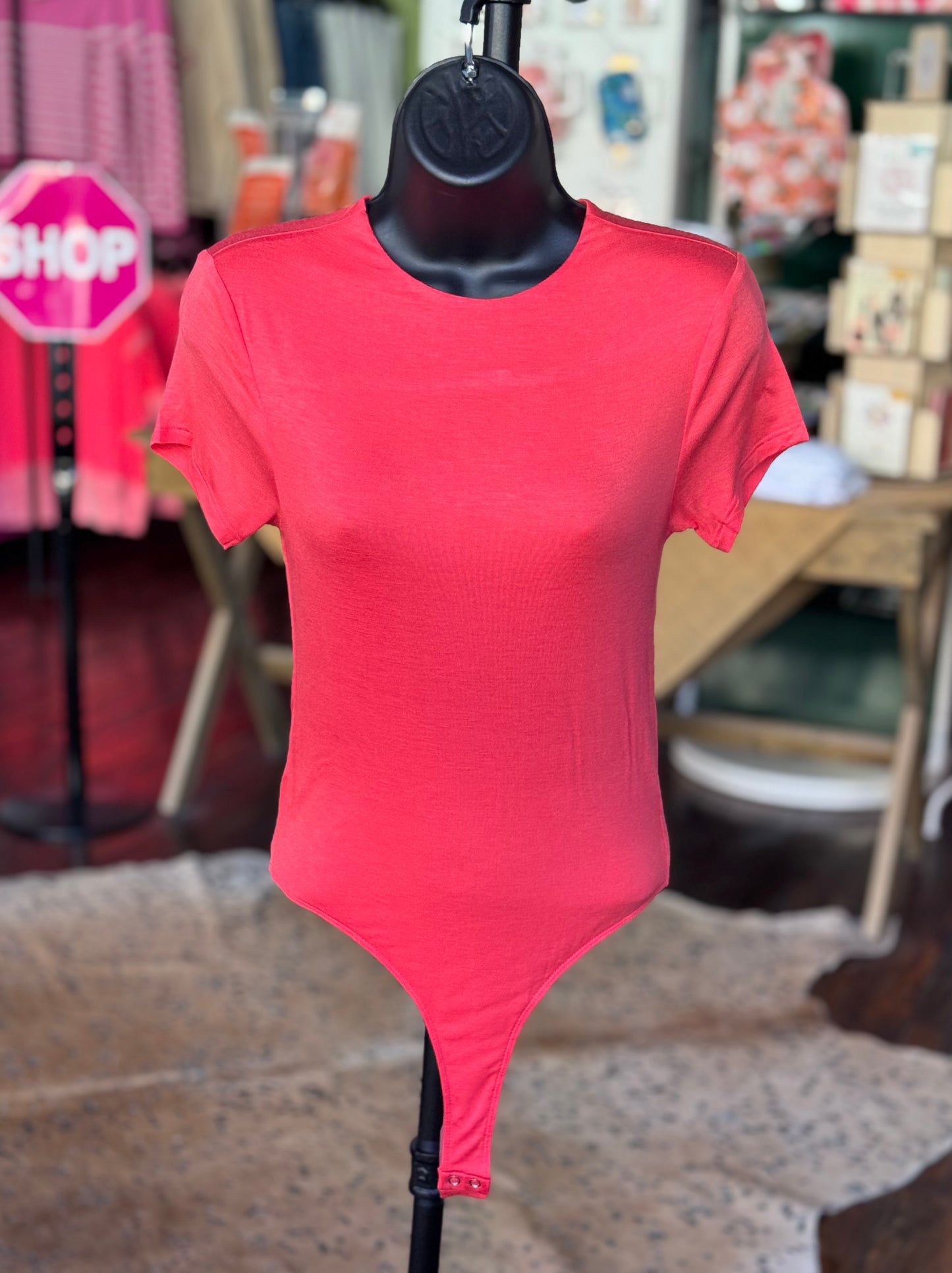 Tee Bodysuit in Watermelon