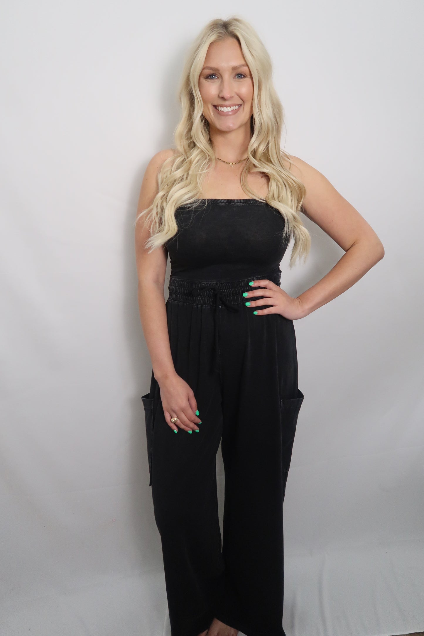 Chill Aesthetic Jumpsuit in Black