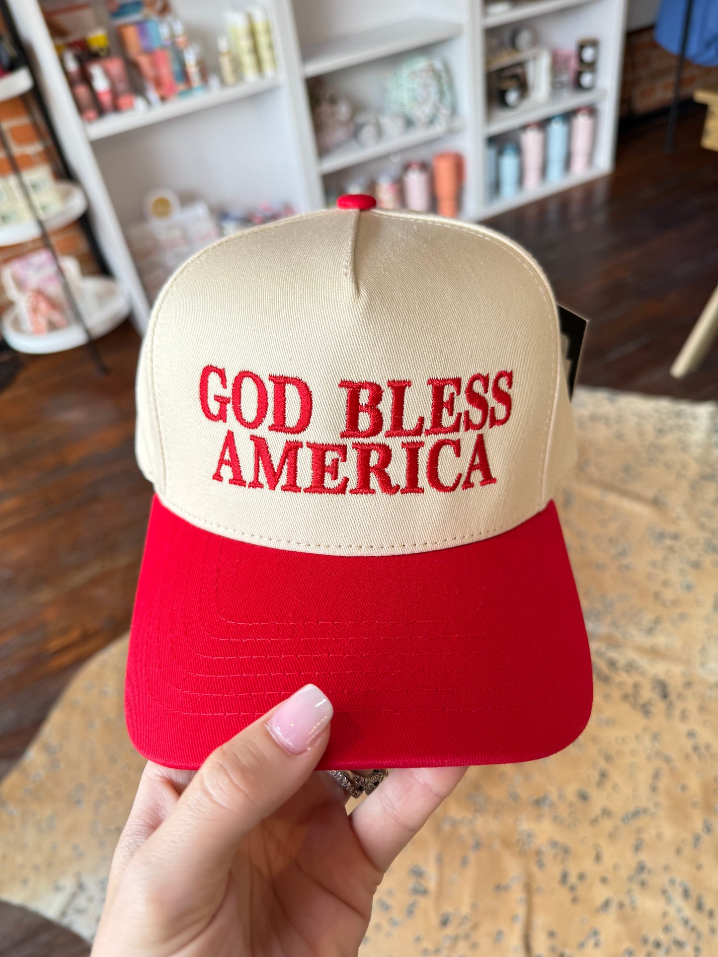 God Bless America Trucker Hat