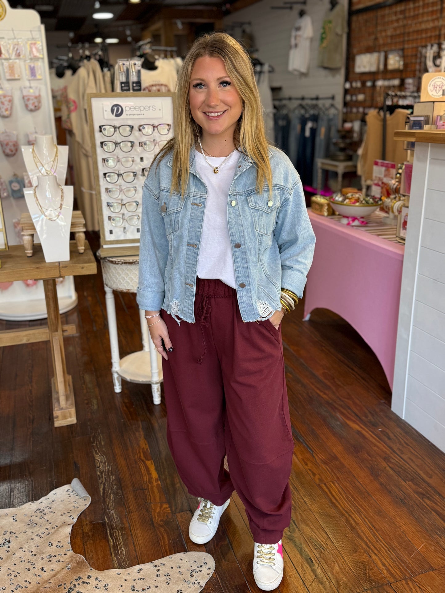 Barrel Sweatpants in Burgundy