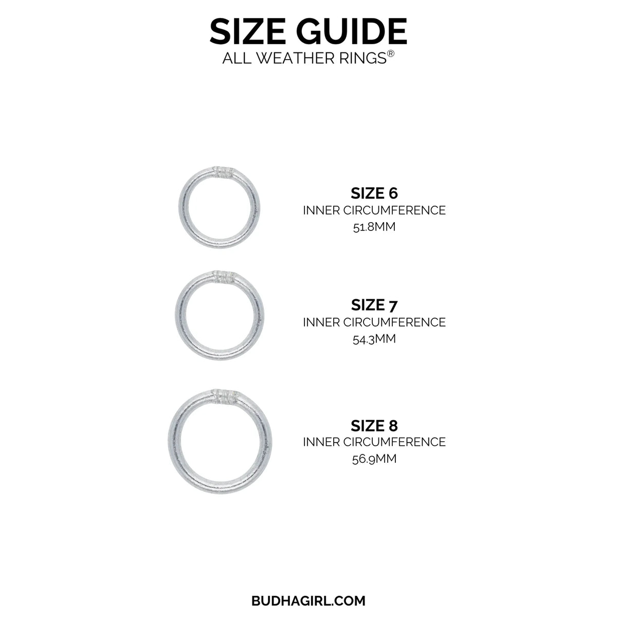 Silver All Weather Rings - BuDhaGirl