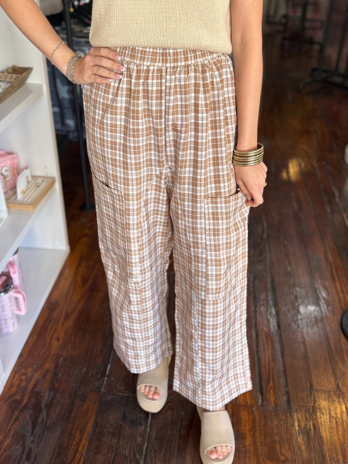 Coffee Time Plaid Pants