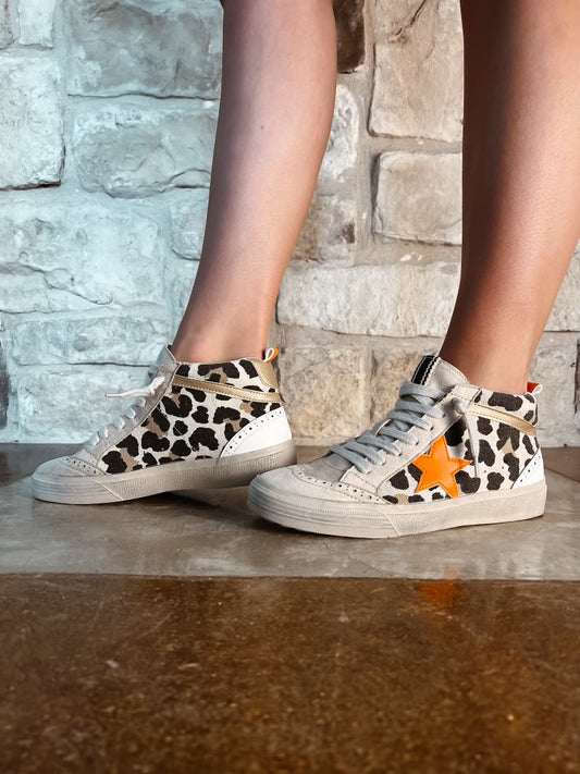 Paulina Sneakers in Distressed Leopard