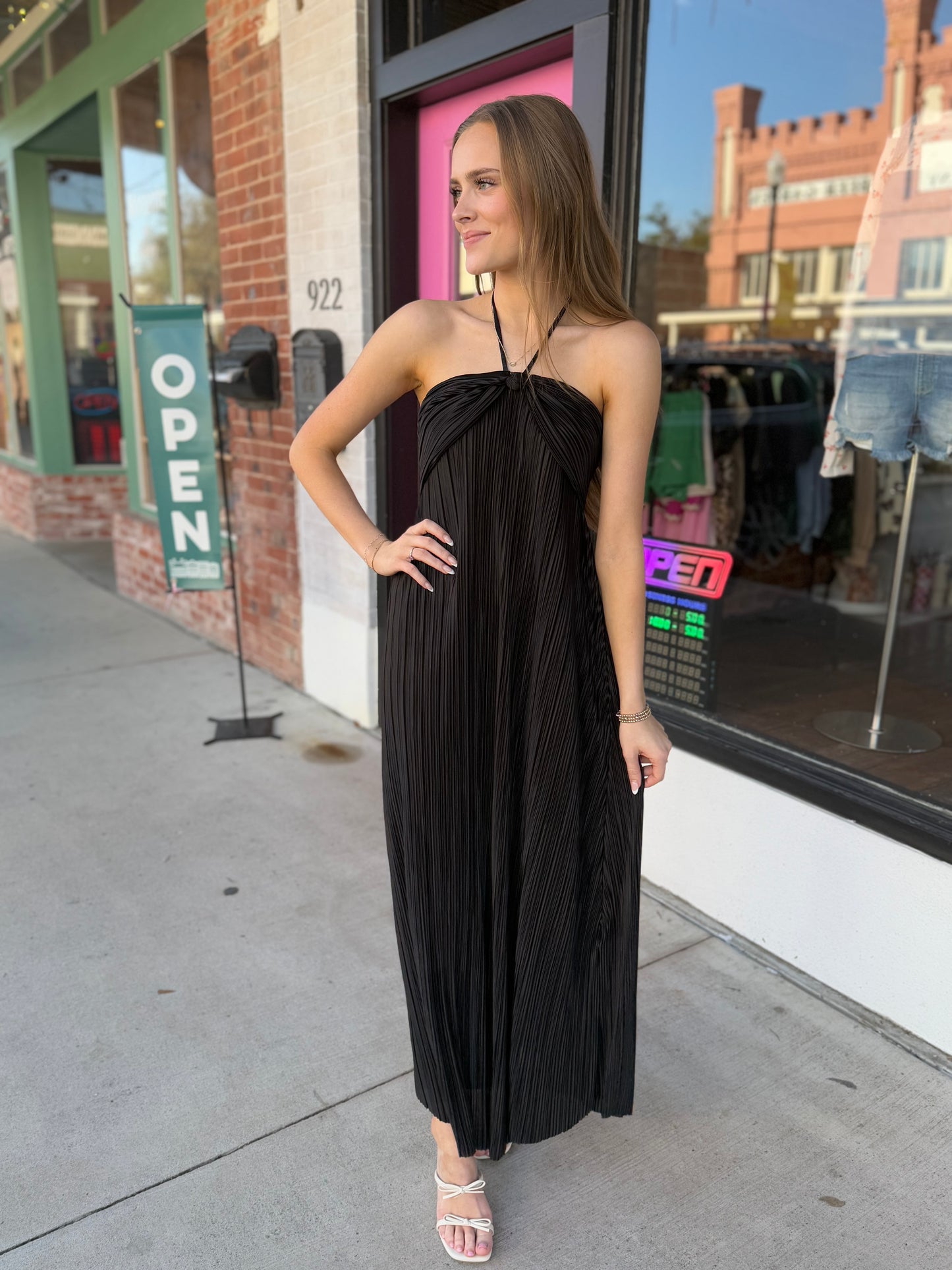 Halter Summer Dress in Black