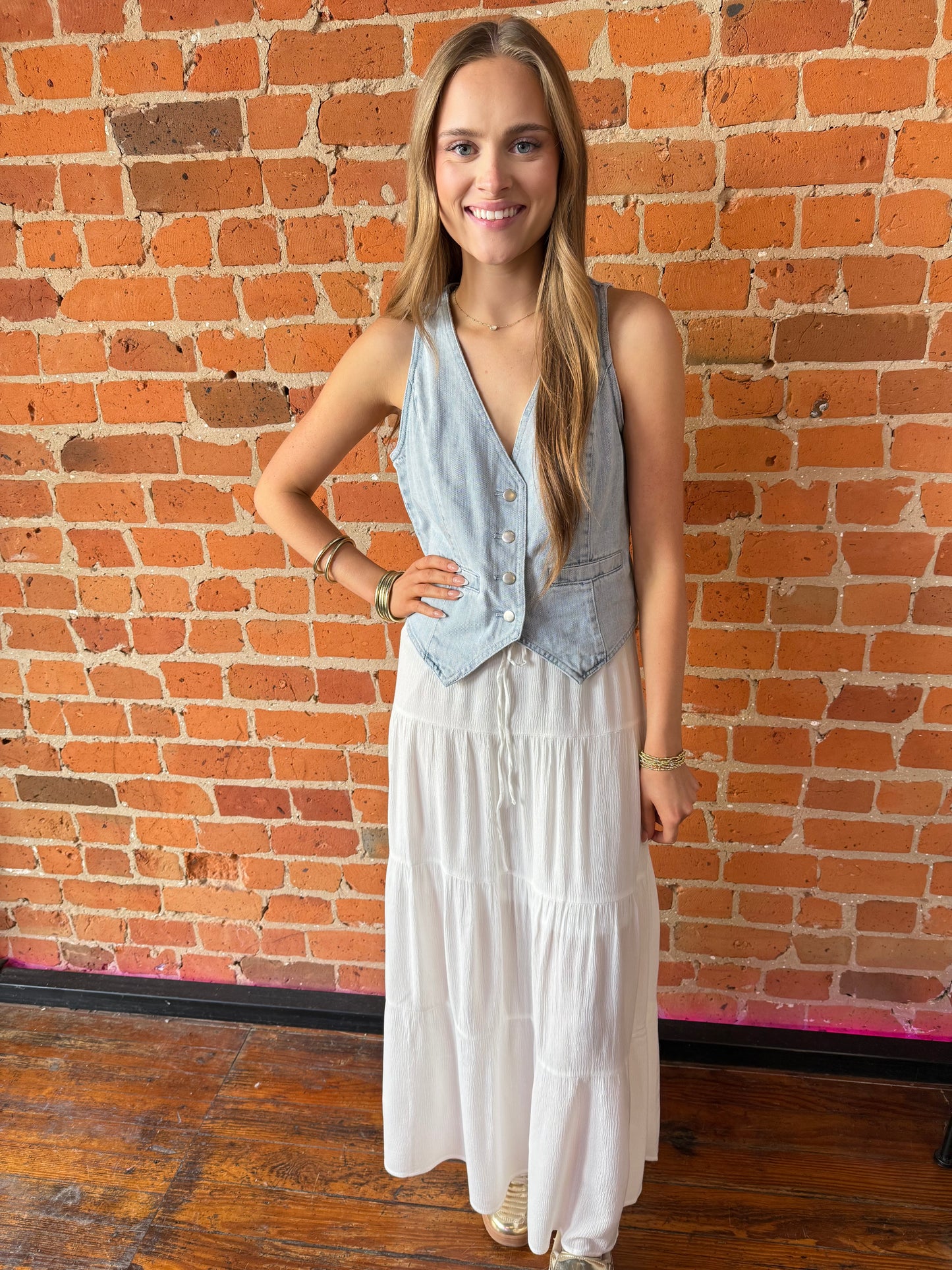 White Meadow Maxi Skirt