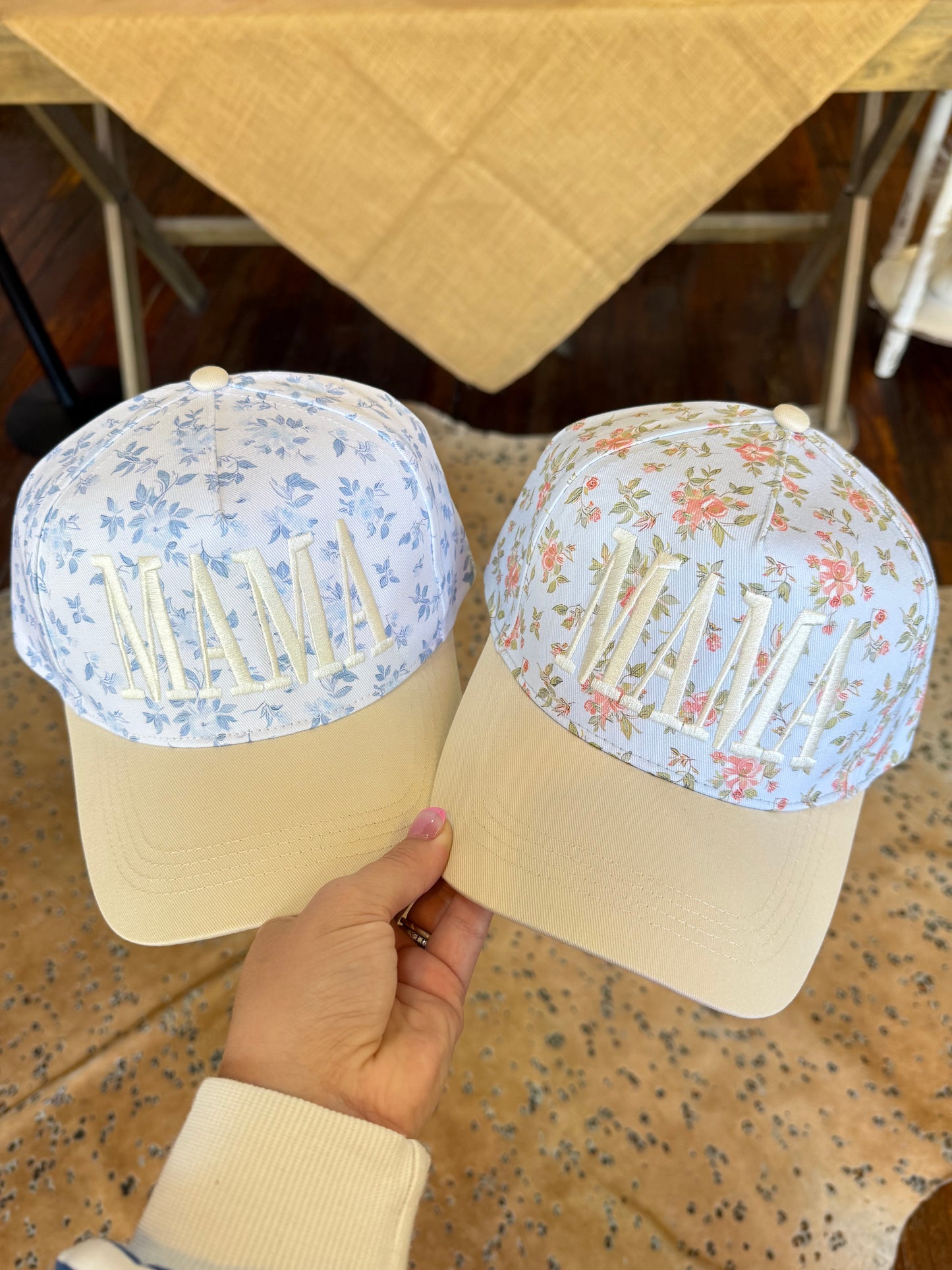Mama Flower Pattern Trucker Hat