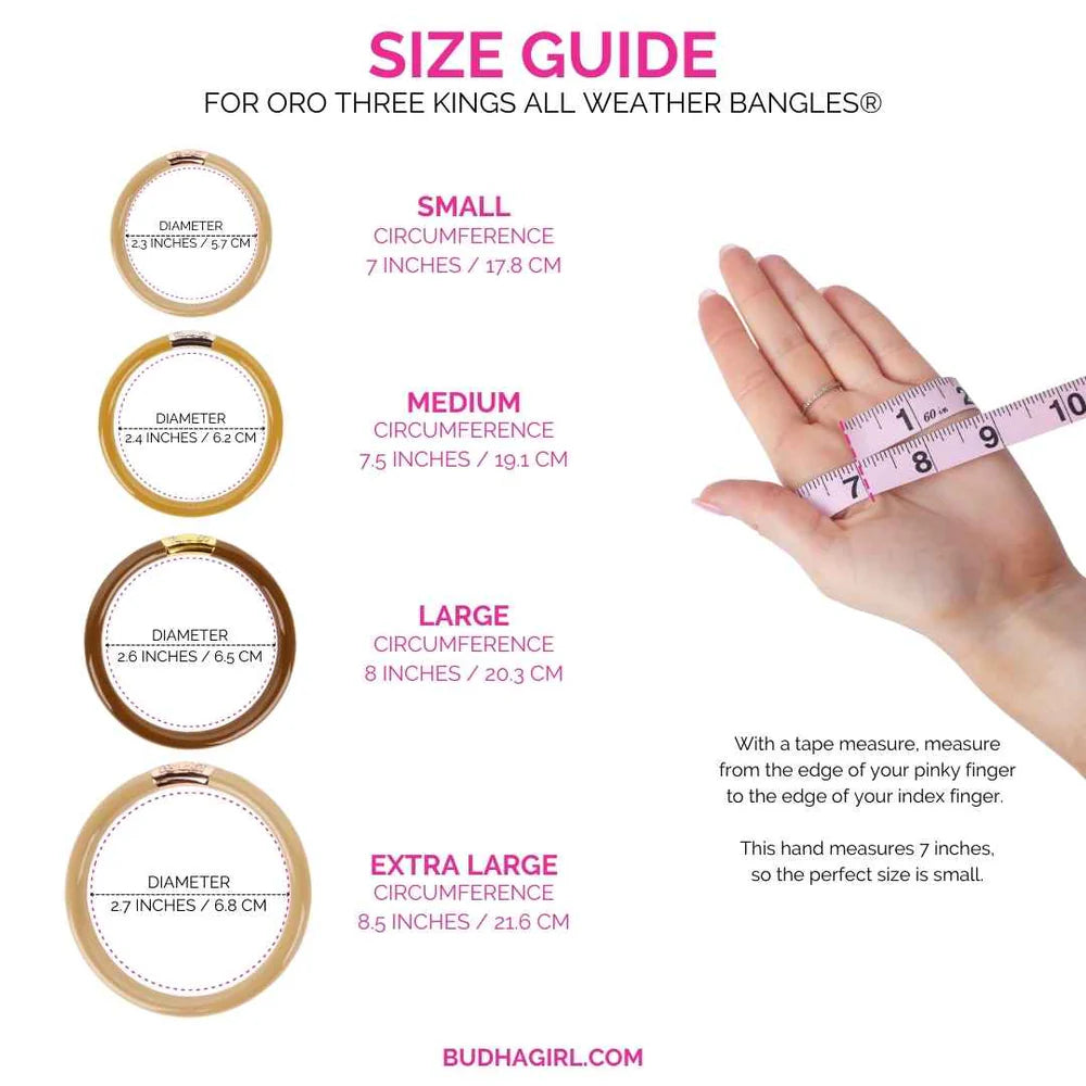 Three Kings All Weather Bangles in Oro - BuDhaGirl