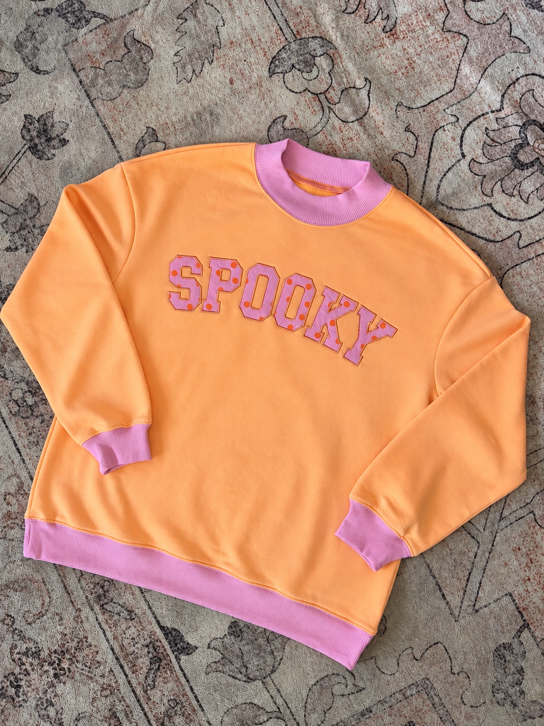 Spooky Szn Sweatshirt in Orange/Pink