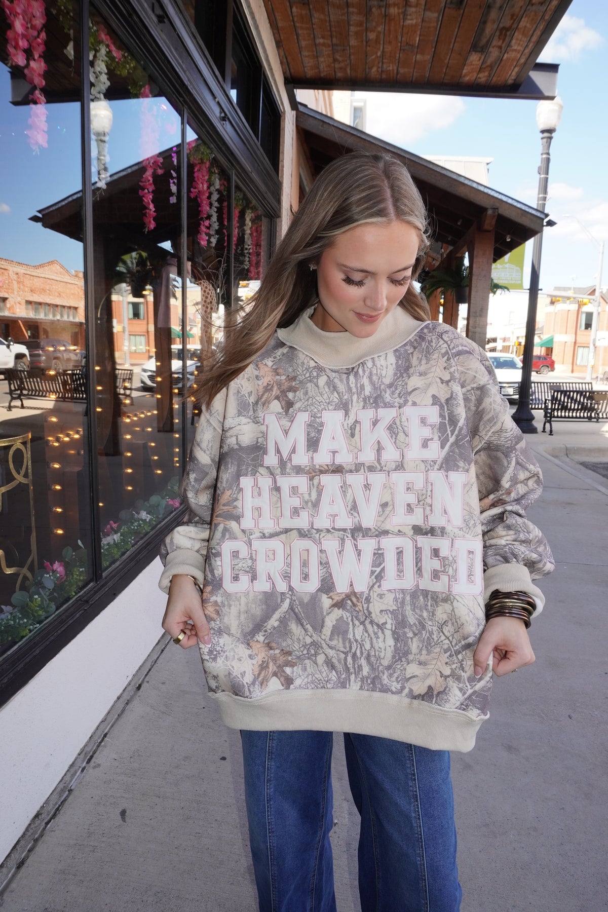 Make Heaven Crowded Sweatshirt in Camo