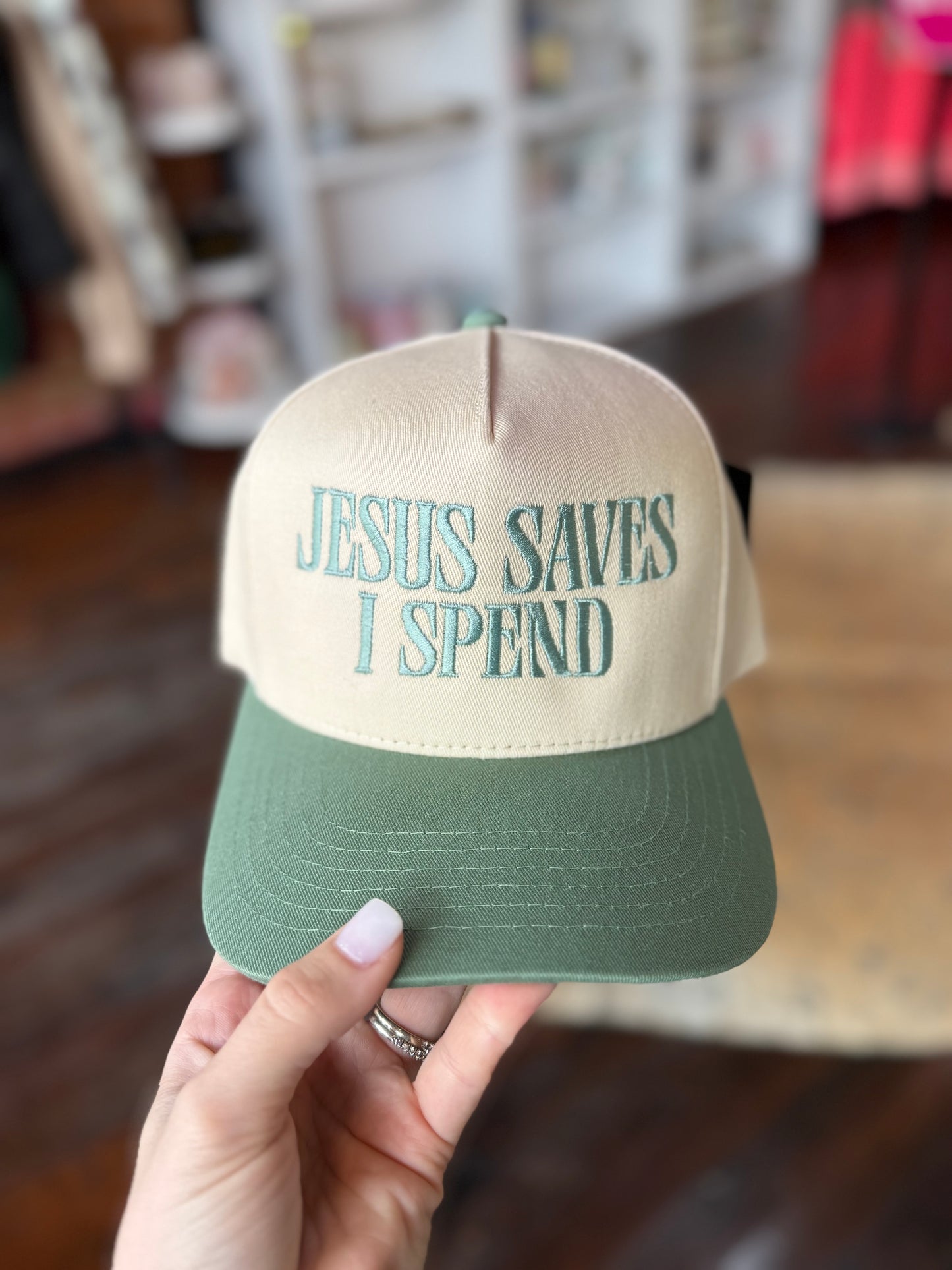 Jesus Saves I Spend Trucker Hat