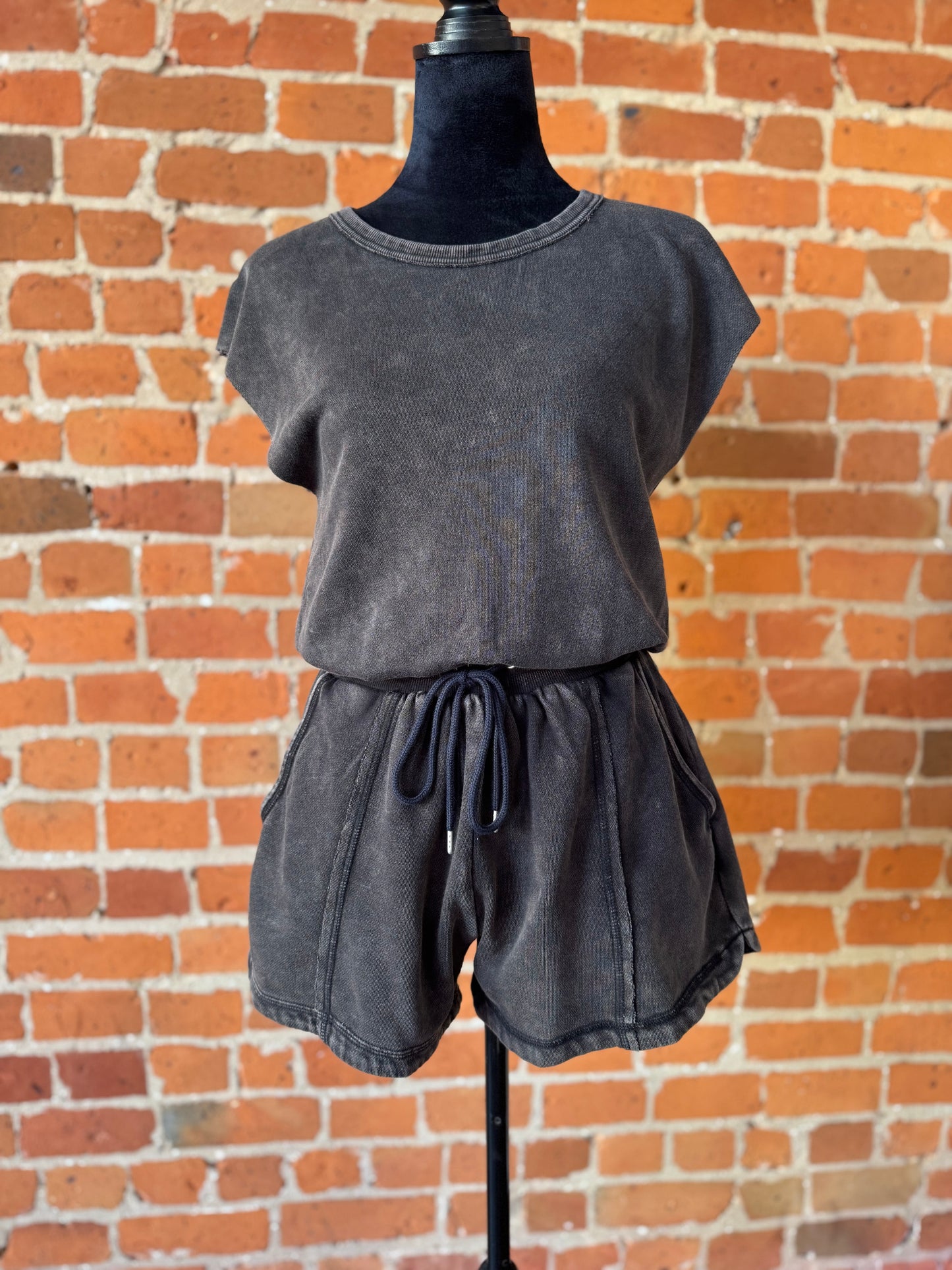 Delta Romper in Black