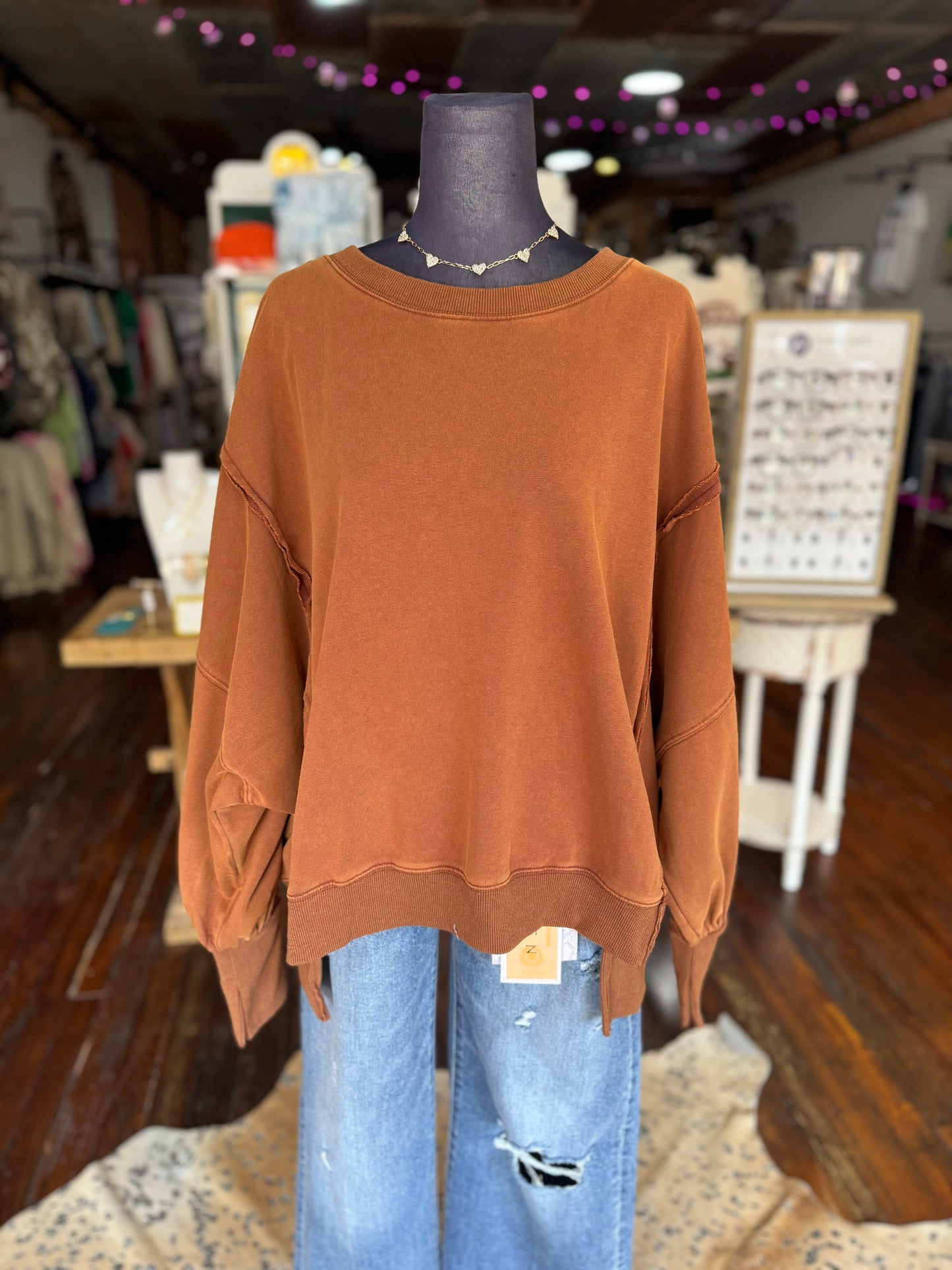 Chocolate French Terry Sweatshirt