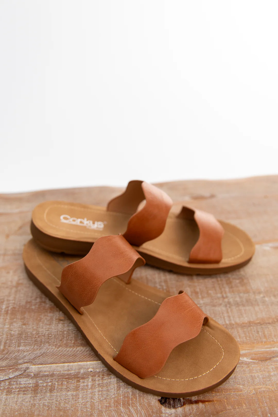Corkys Wishy Washy Cognac Sandals
