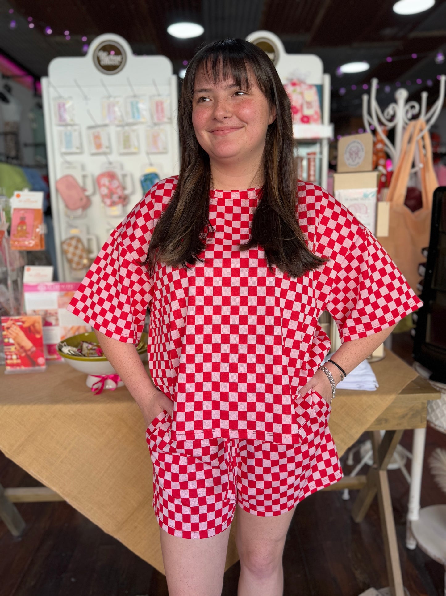 Checker Set in Red
