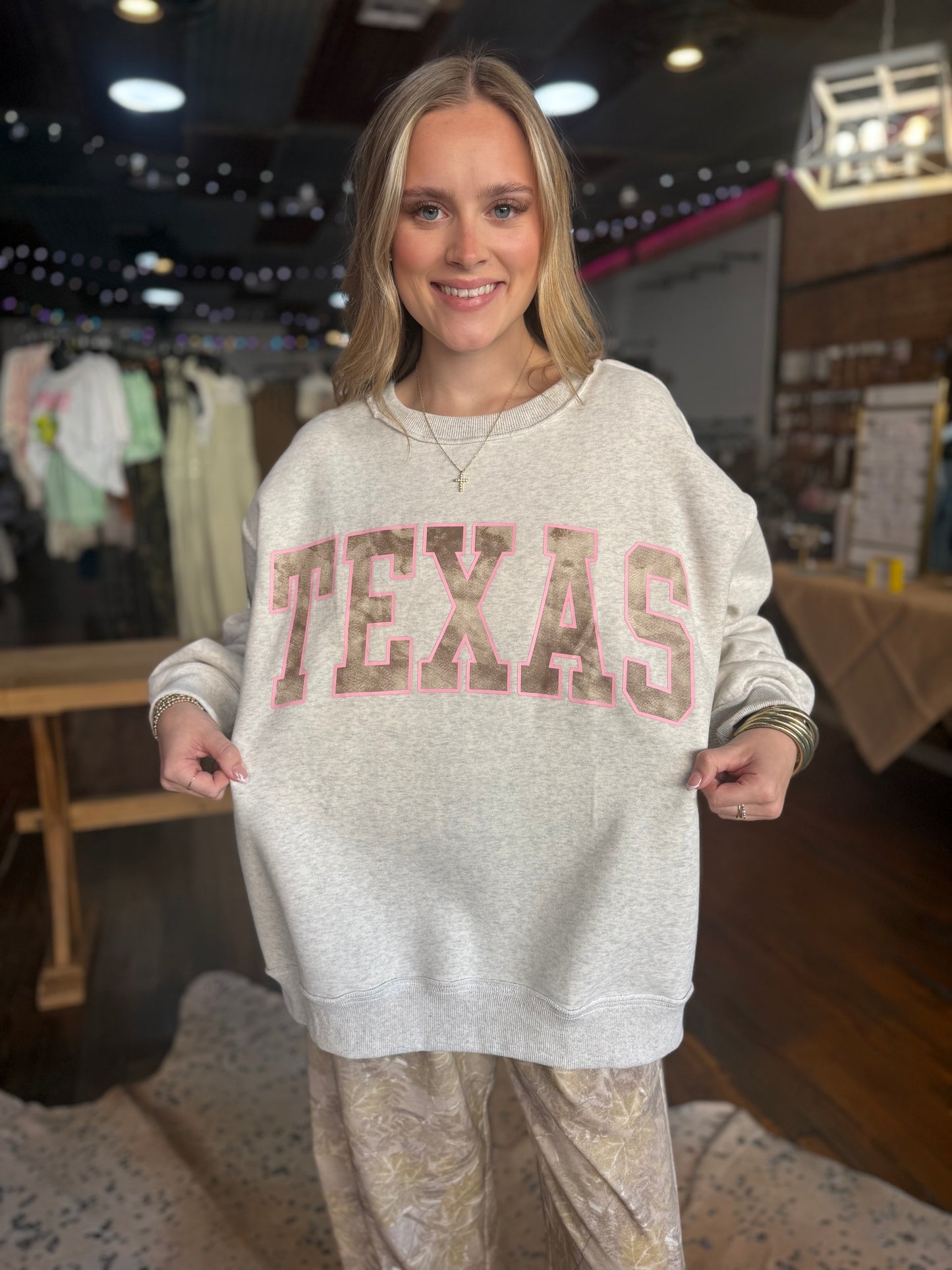 Reversible Varsity TX Sweatshirt Dk Camo