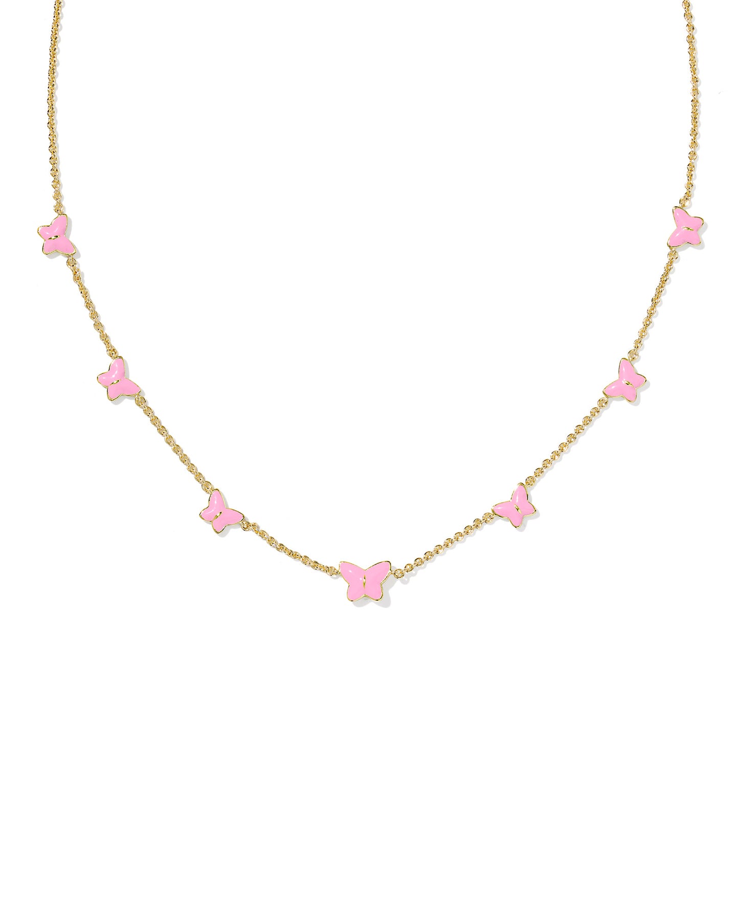Lillia Butterfly Enamel Strand Necklace - KS