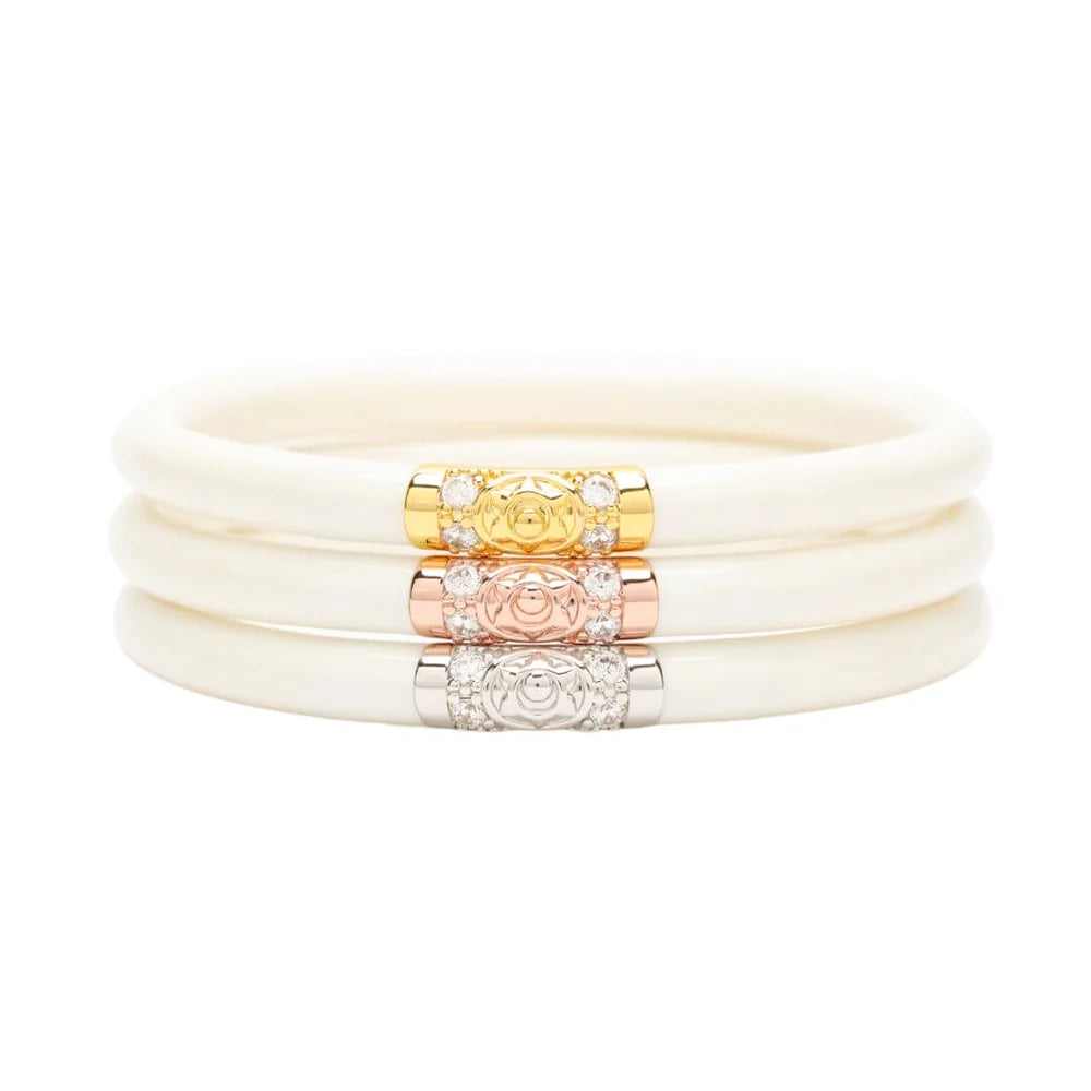 Three Kings All Weather Bangles in Ivory - BuDhaGirl
