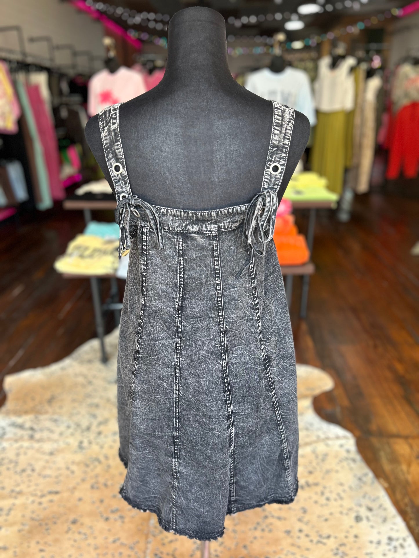 Kyndal Denim Dress w/ Back Tie