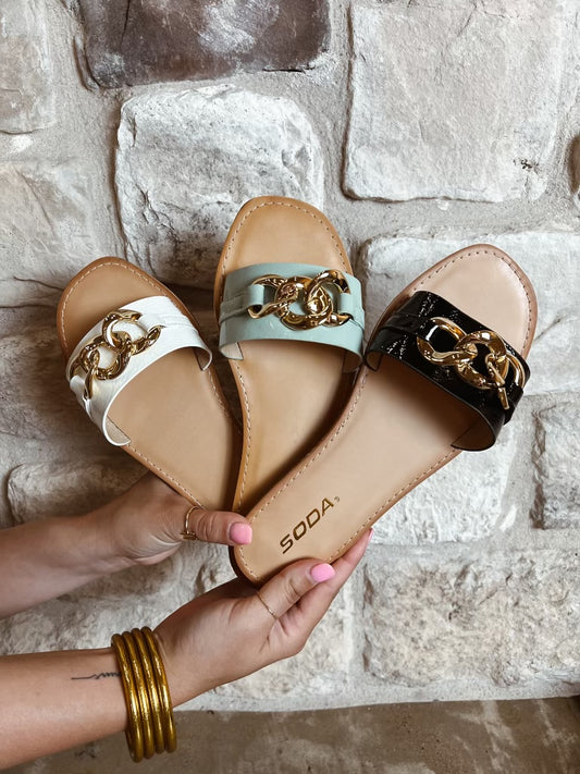 Cabo Sandals with Gold Buckle