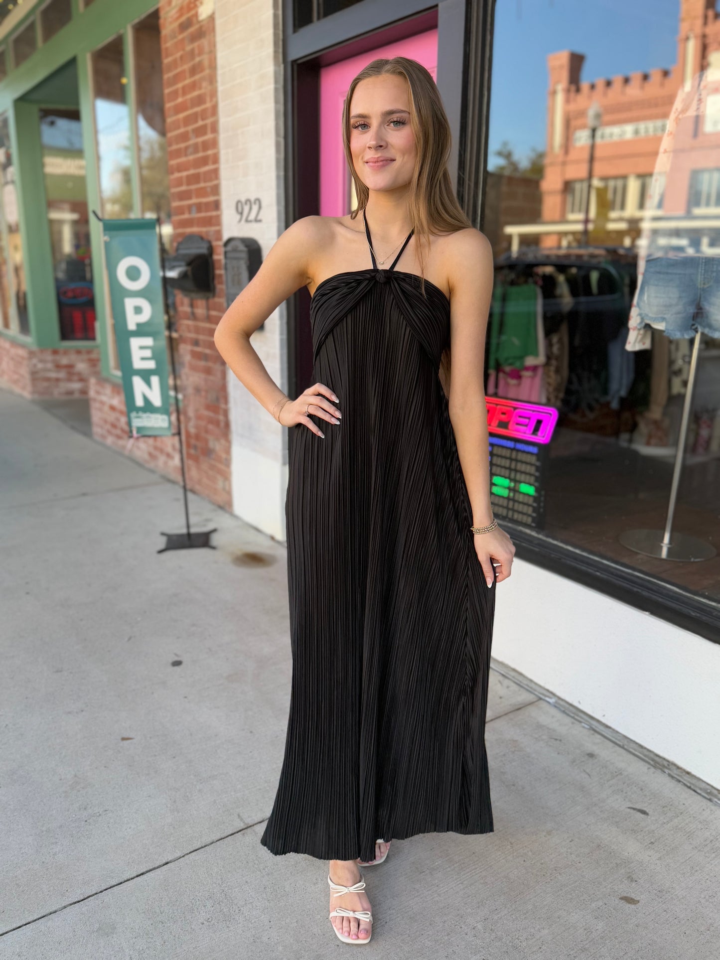 Halter Summer Dress in Black