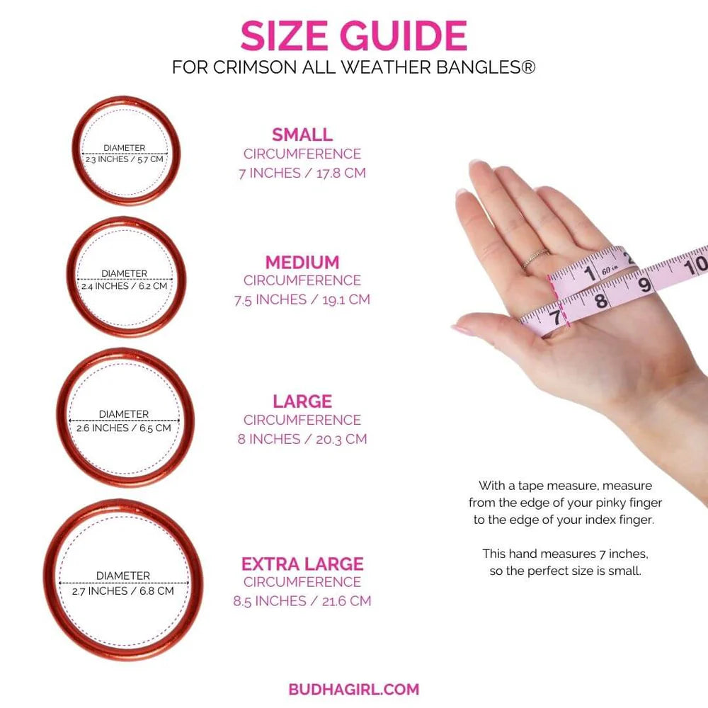 Crimson All Weather Bangles (Set of 3) - BuDhaGirl