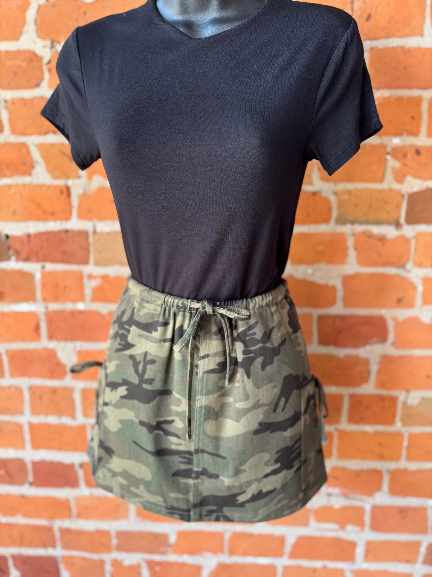 Olive Camo Mini Skirt