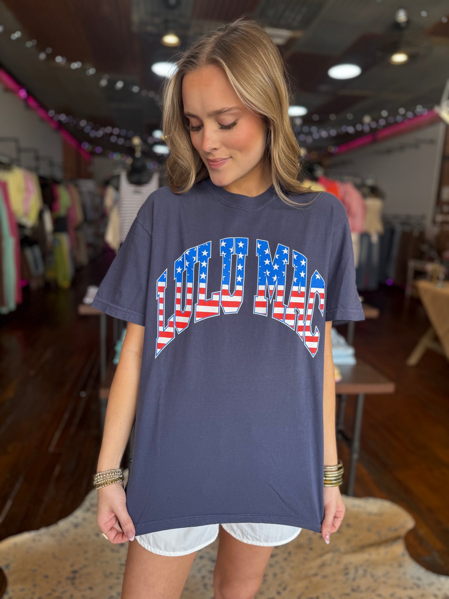 Lulu Mac Stars & Stripes Navy Graphic