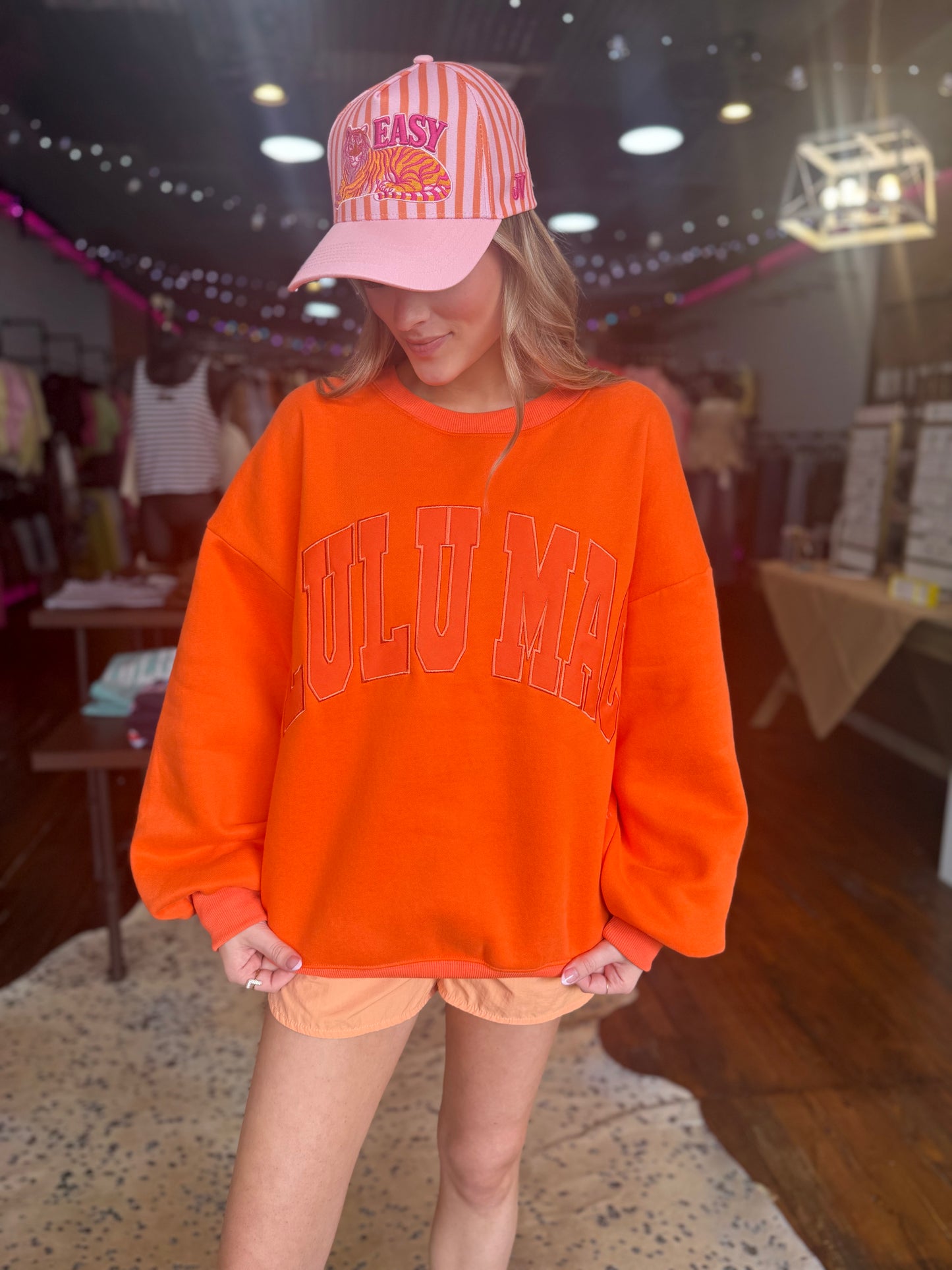 Lulu Mac Mono Sweatshirt in Orange