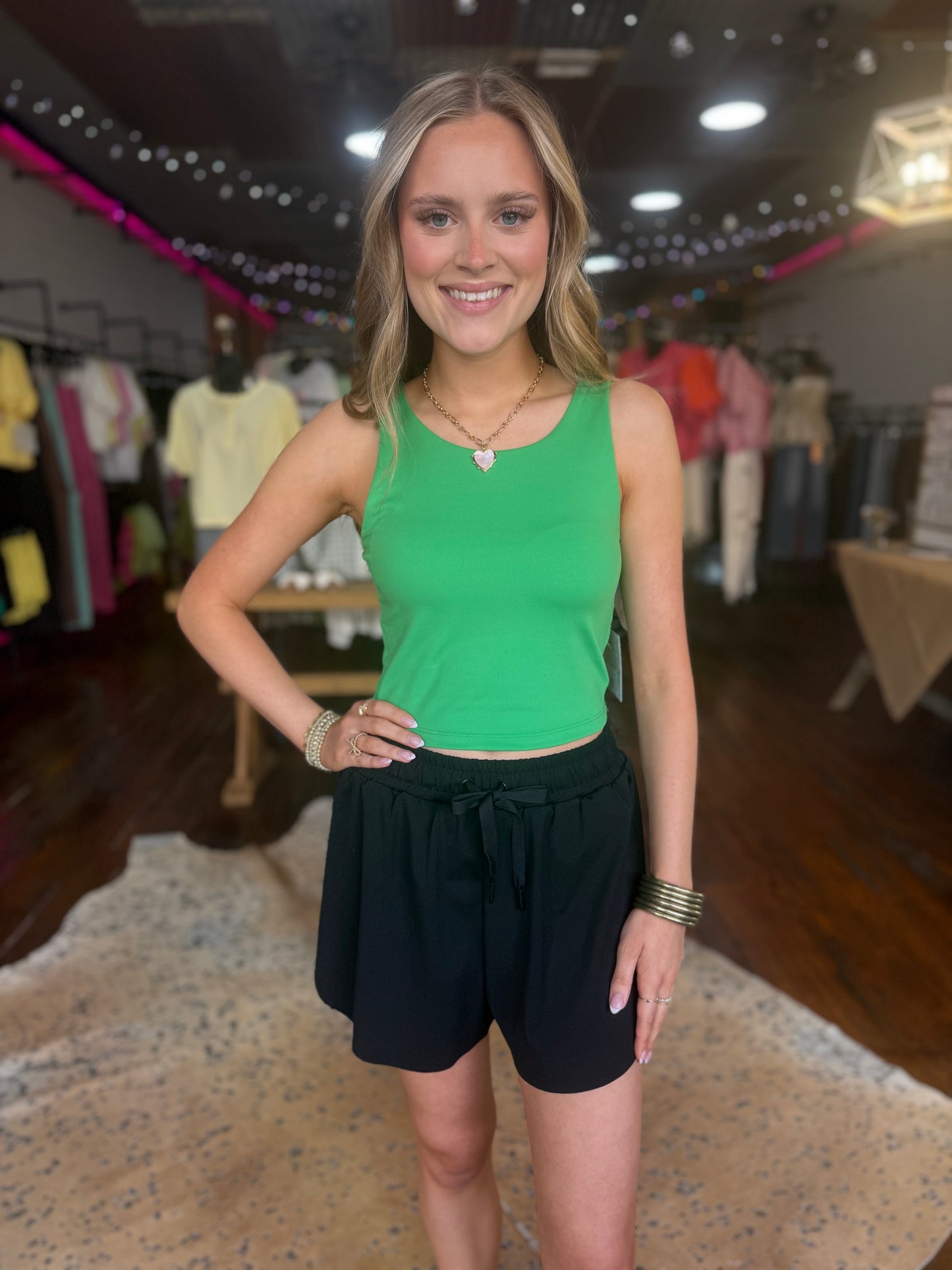 Venice Cloud Active Tank in Green Pop