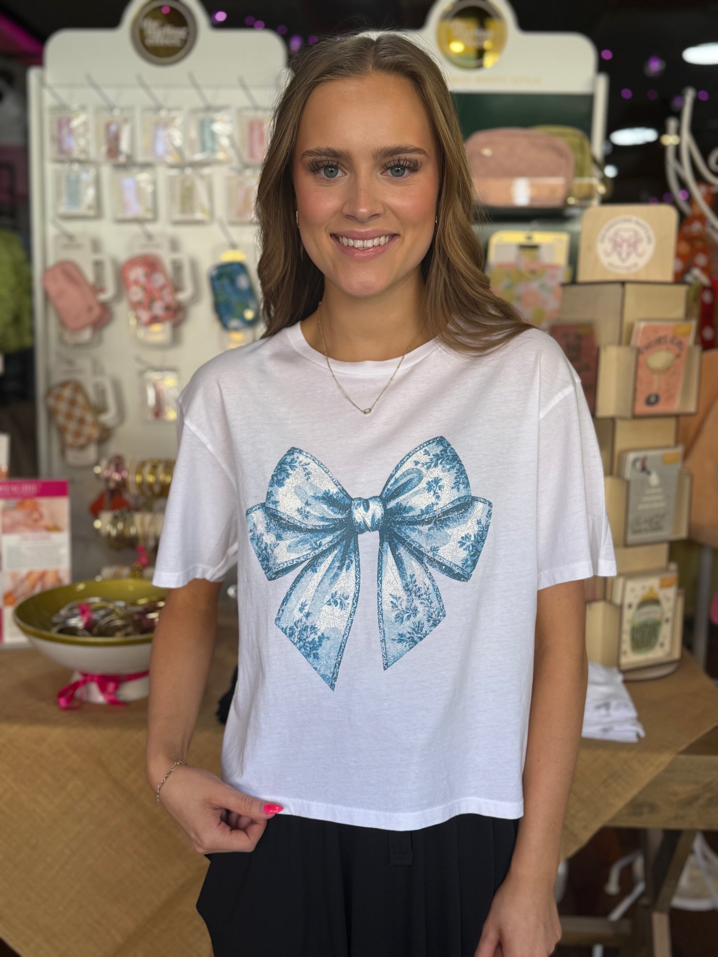 Coquette Bow Graphic in White