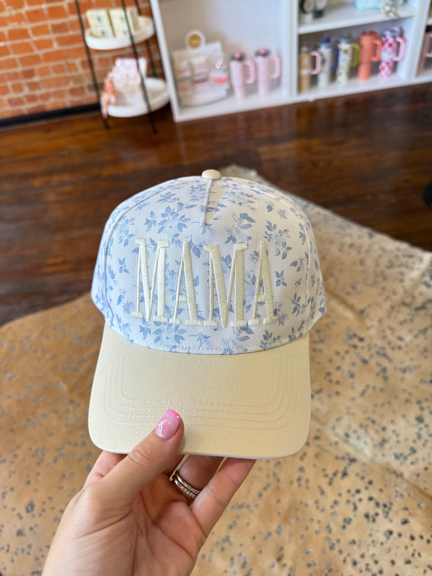 Mama Flower Pattern Trucker Hat