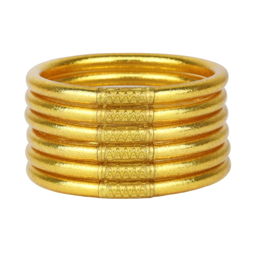 Gold All Weather Bangles (Set of 6) - Serenity Prayer