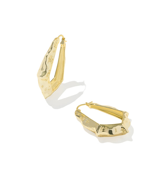 Adriana Scallop Frame Hoop Earrings - KS