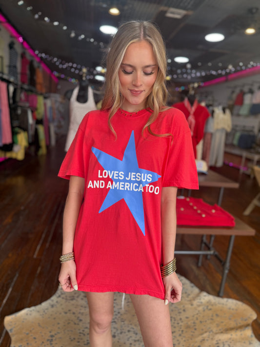 Loves Jesus & America Too Graphic