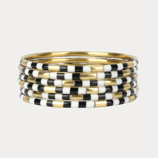 Black Veda Bangles Set of 6 - BuDhaGirl