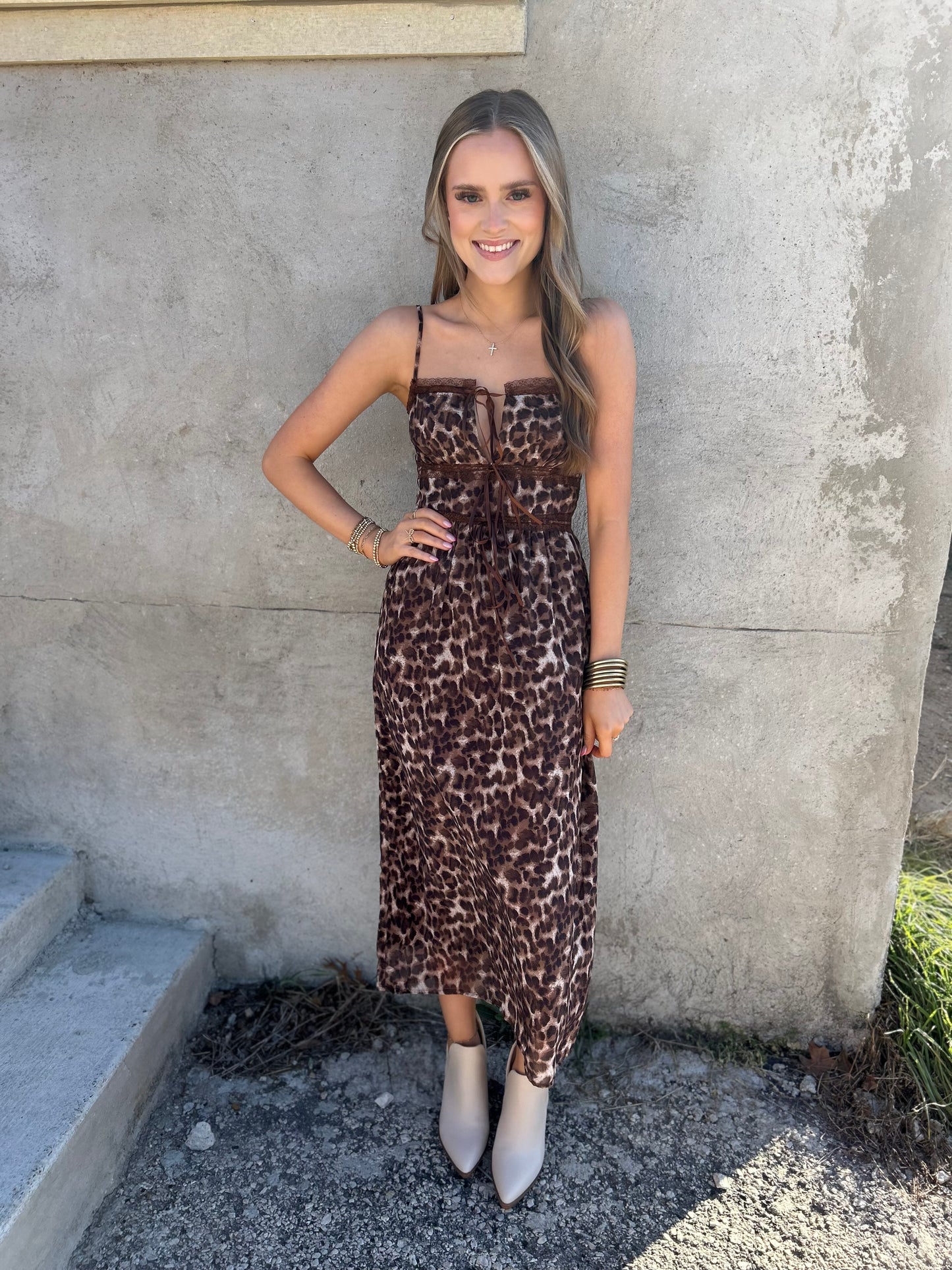 Ella Lang Leopard Maxi Dress