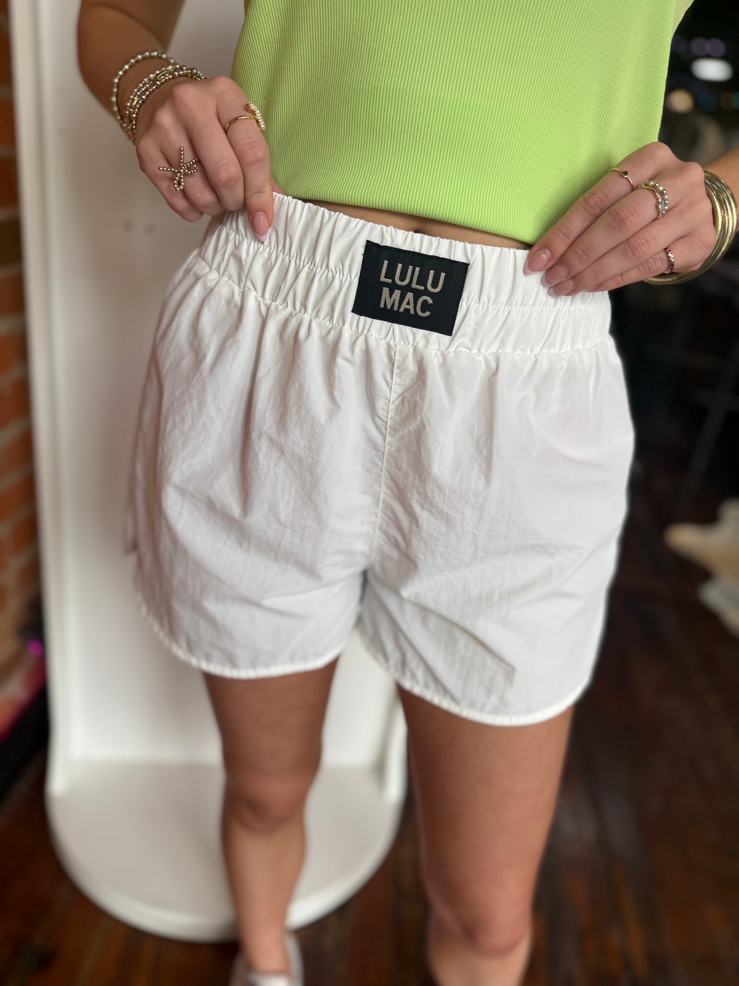 Lulu Mac OG White Shorts