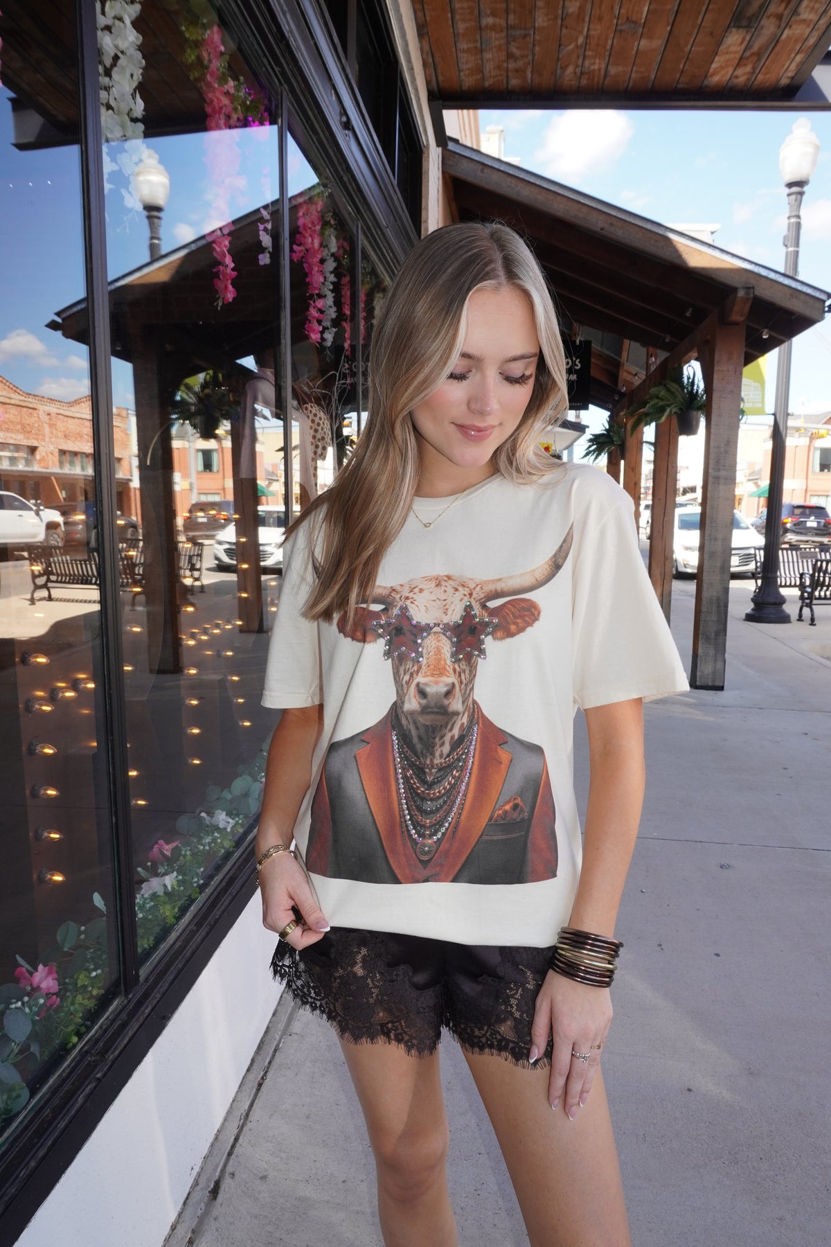Bevo Rhinestone Longhorns Graphic
