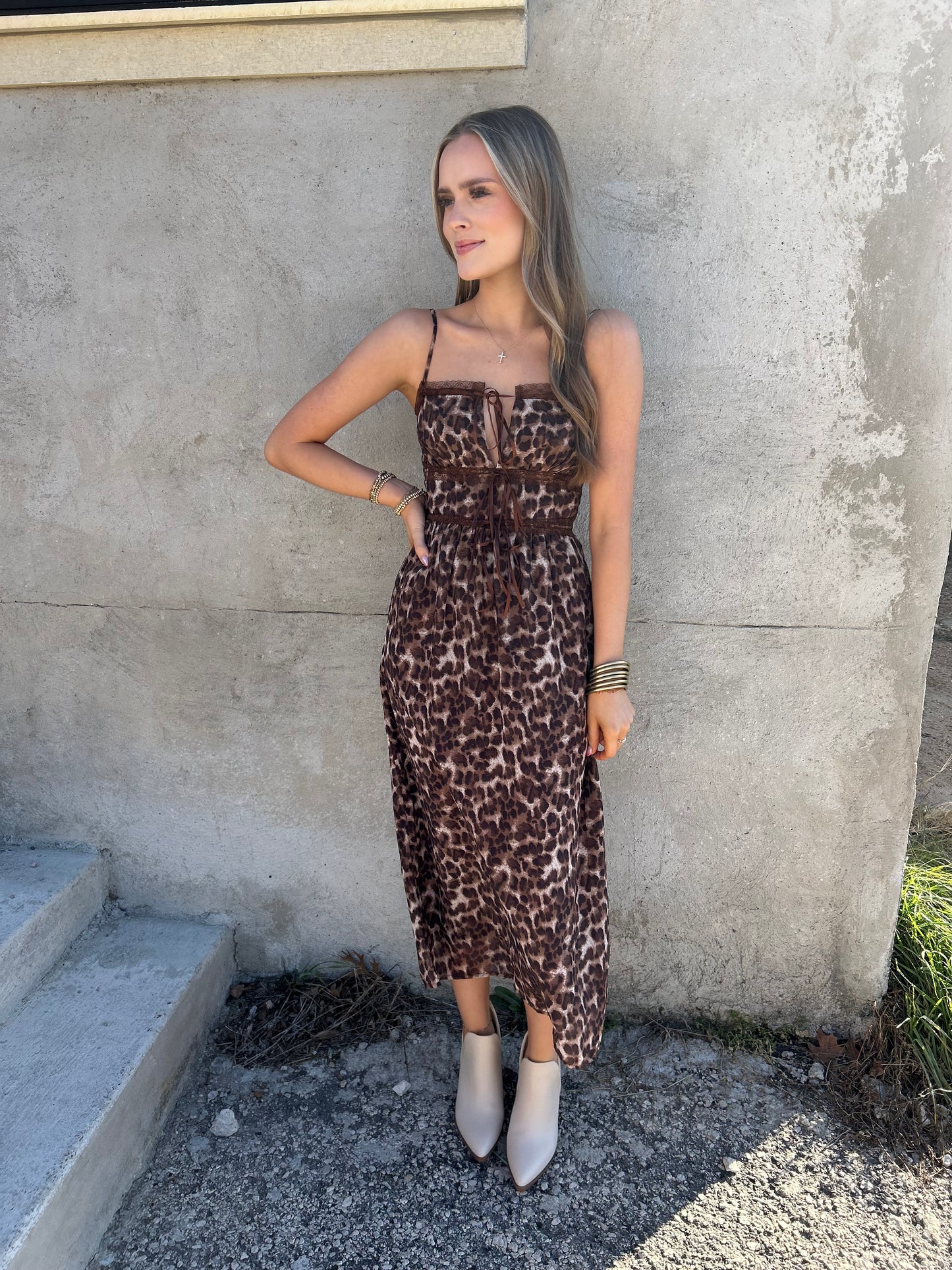 Ella Lang Leopard Maxi Dress