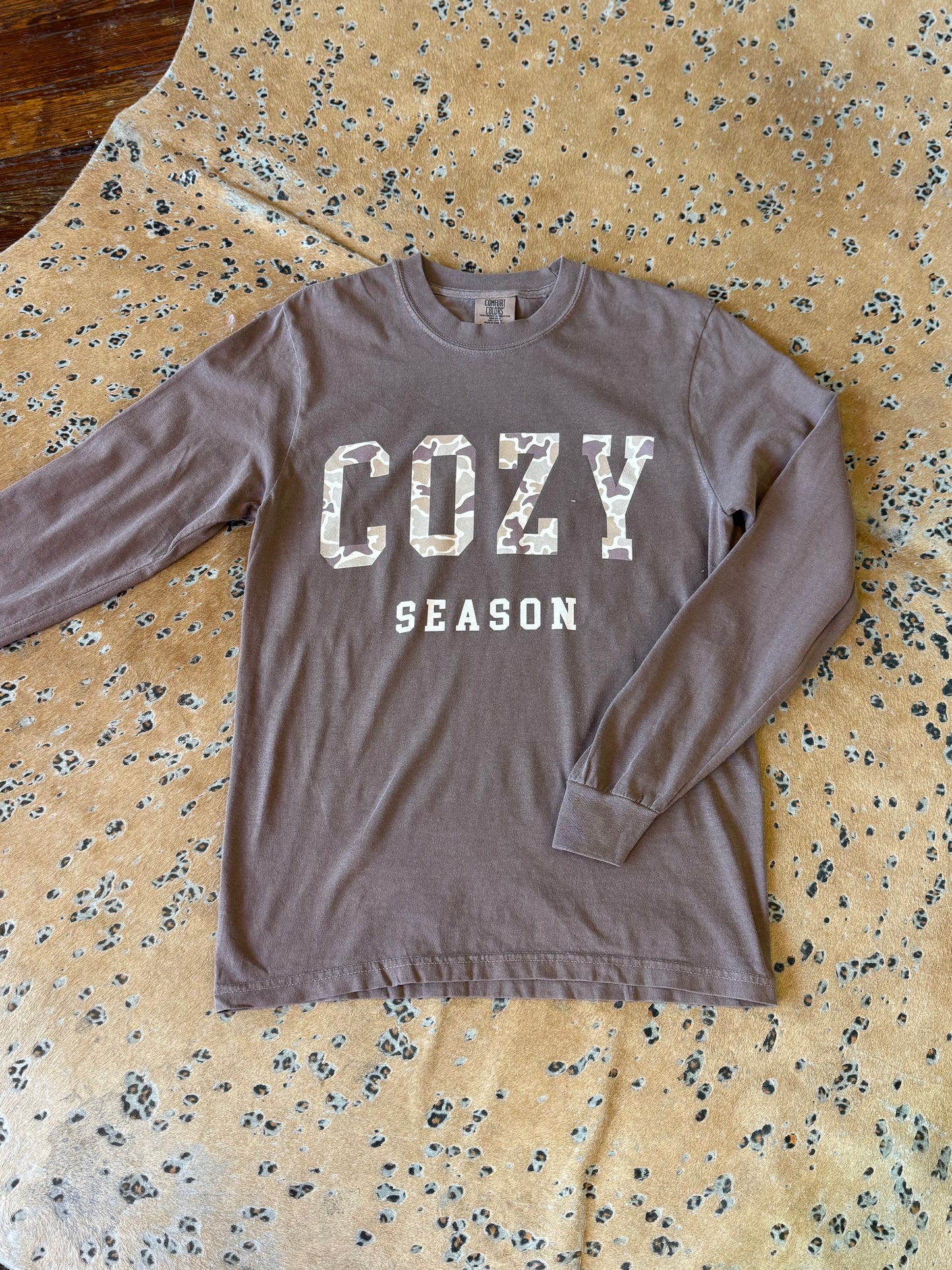 Camo Cozy Season Long Sleeve Graphic