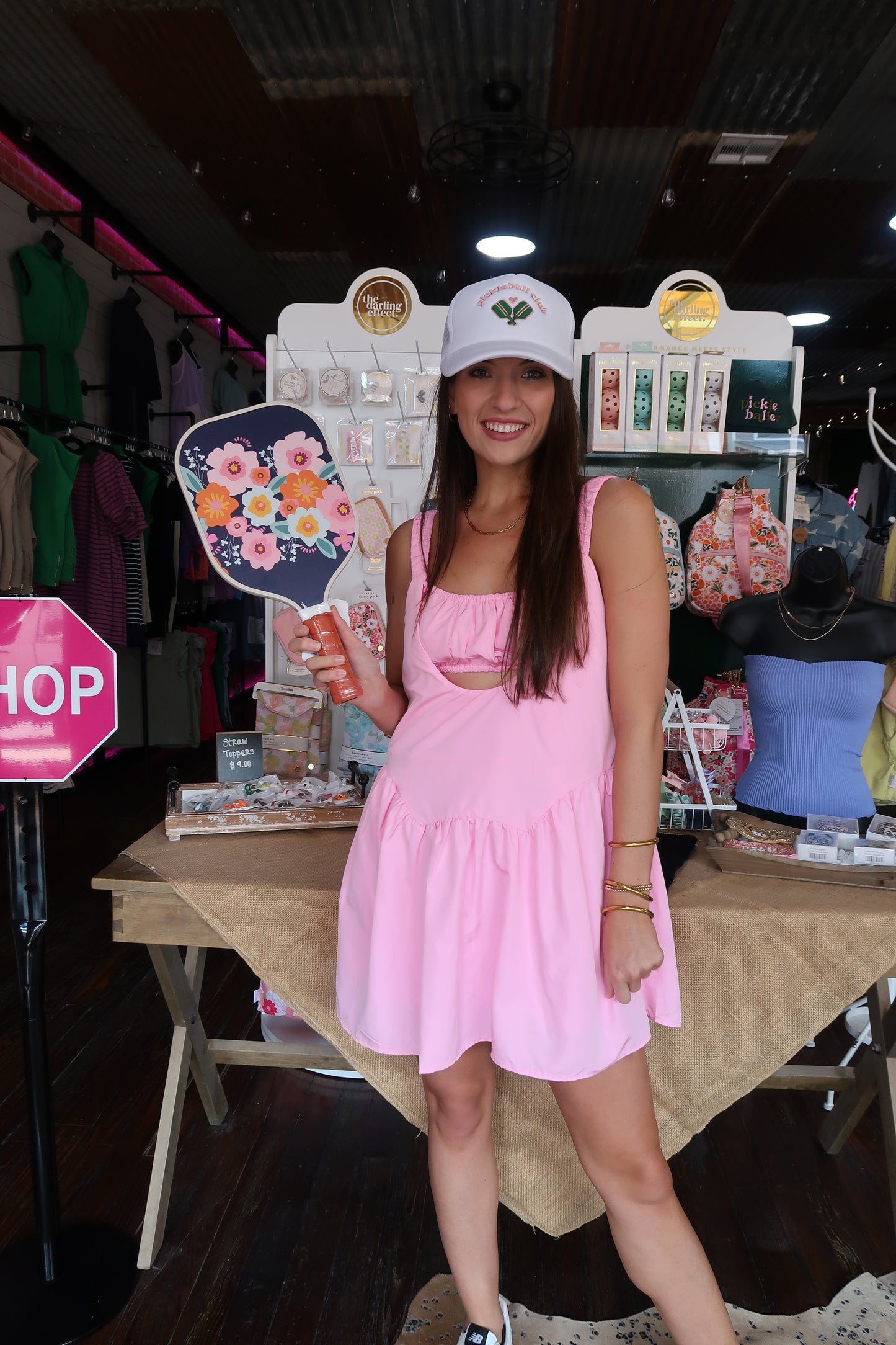 Sporty Chic Dress in Pink