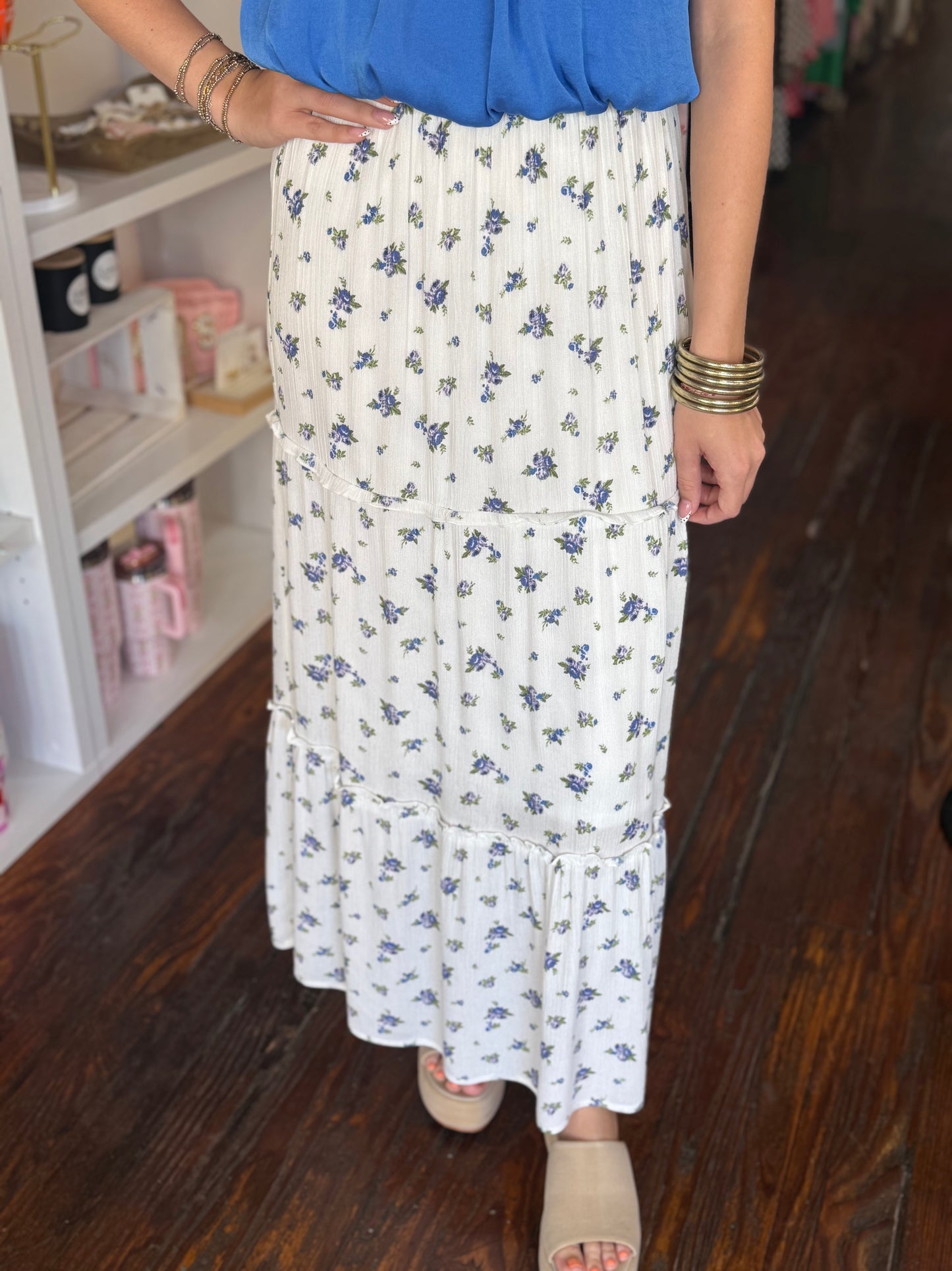 Amy Skies Floral Maxi Skirt