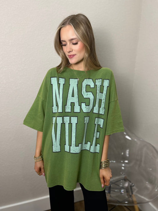 Nashville Jersey Graphic in Green