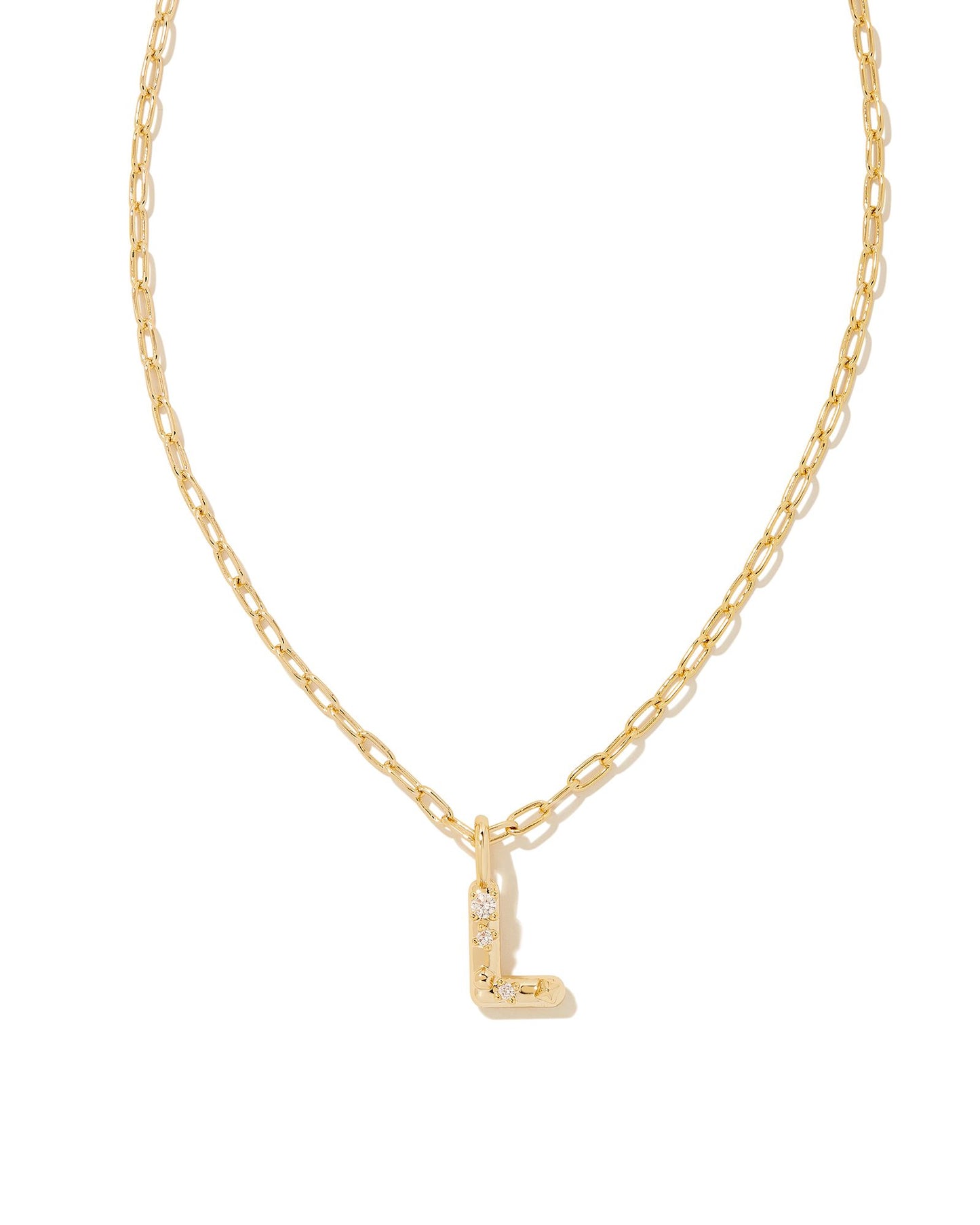 Crystal Letter Short Pendant - KS