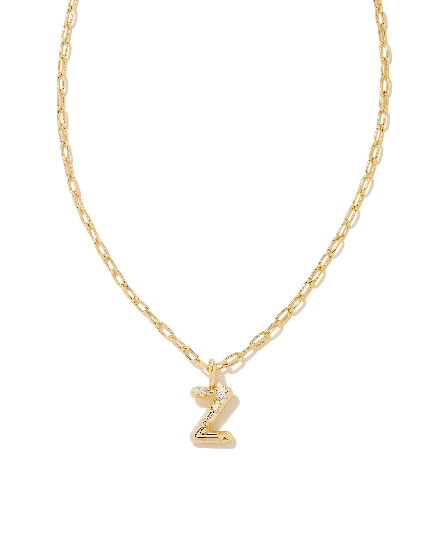 Crystal Letter Short Pendant - KS